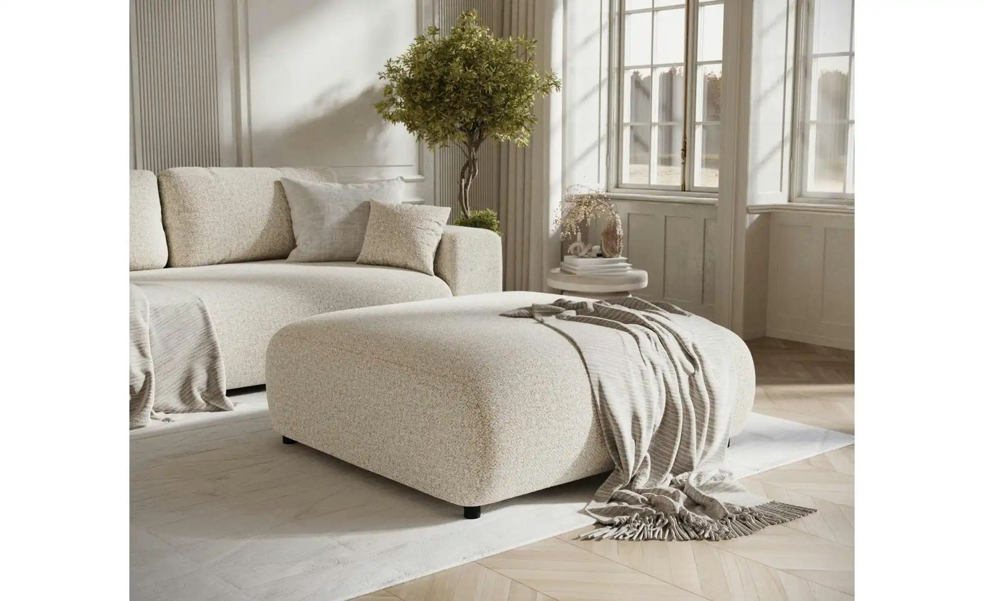 Thumbnail - Hocker Zanzibar ¦ beige ¦ Maße (cm): B: 110 H: 42 Polstermöbel > Hocker - Höffner