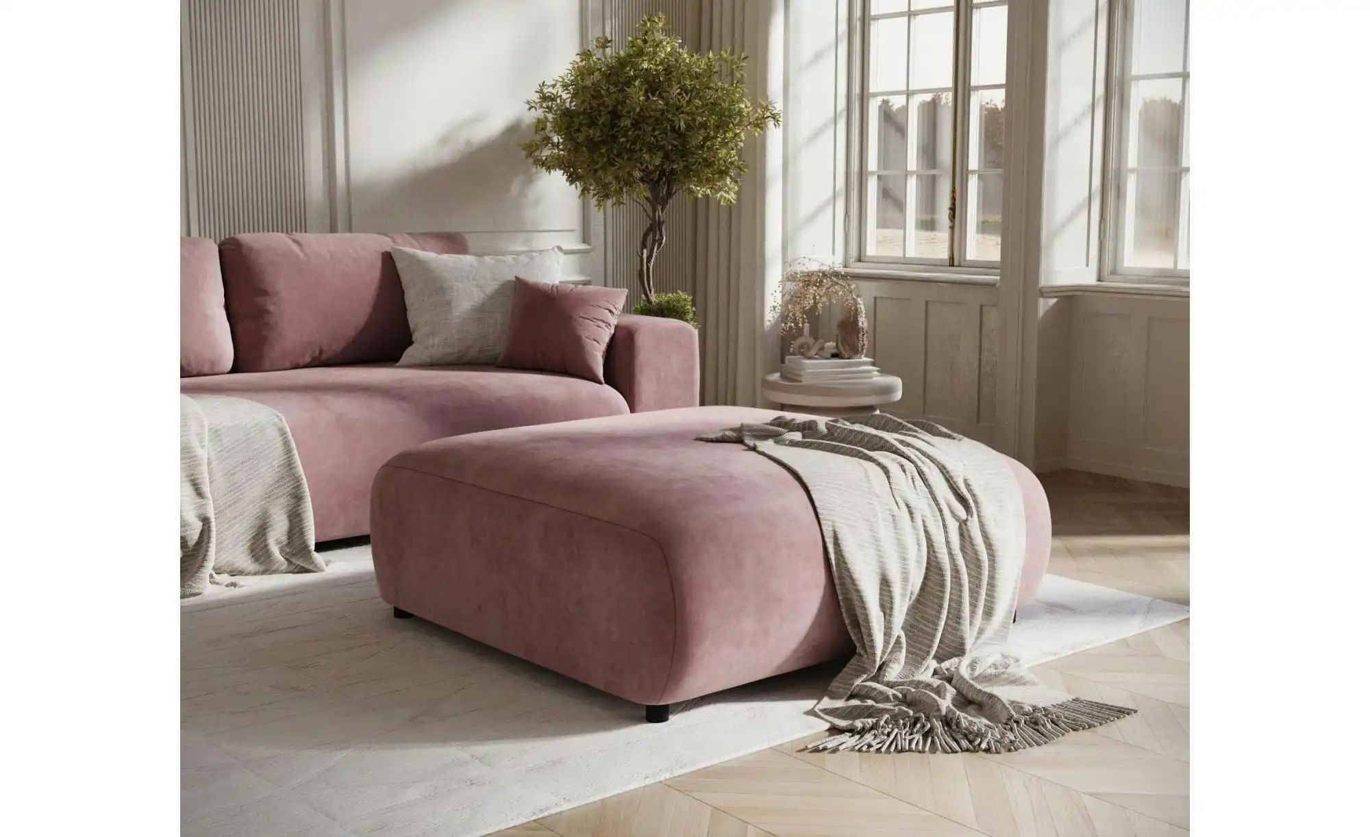 Thumbnail - Hocker  Zanzibar ¦ rosa/pink ¦ Maße (cm): B: 110 H: 42 Polstermöbel > Hocker - Höffner