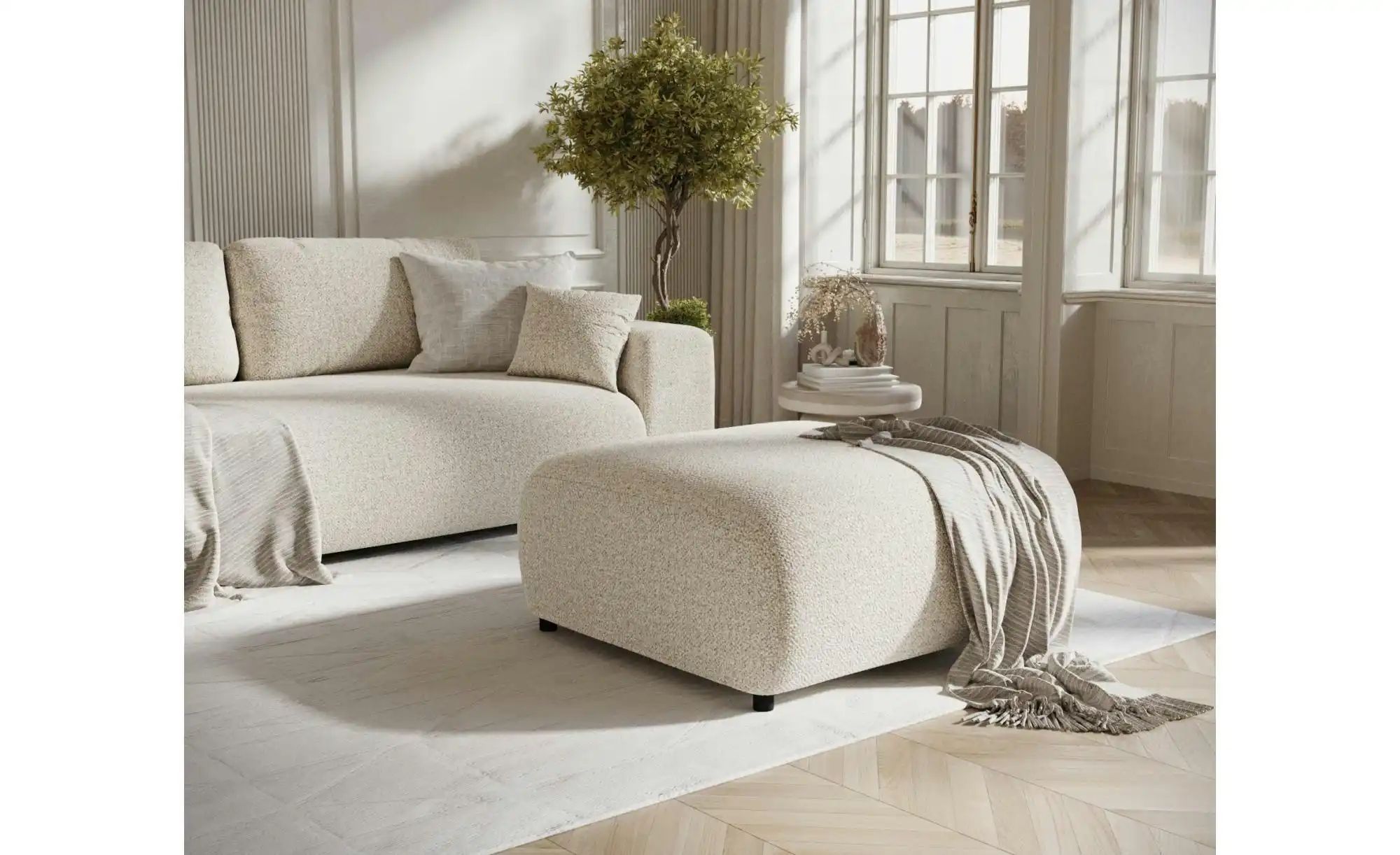 Thumbnail - Hocker Zanzibar ¦ beige ¦ Maße (cm): B: 88 H: 42 Polstermöbel > Hocker - Höffner