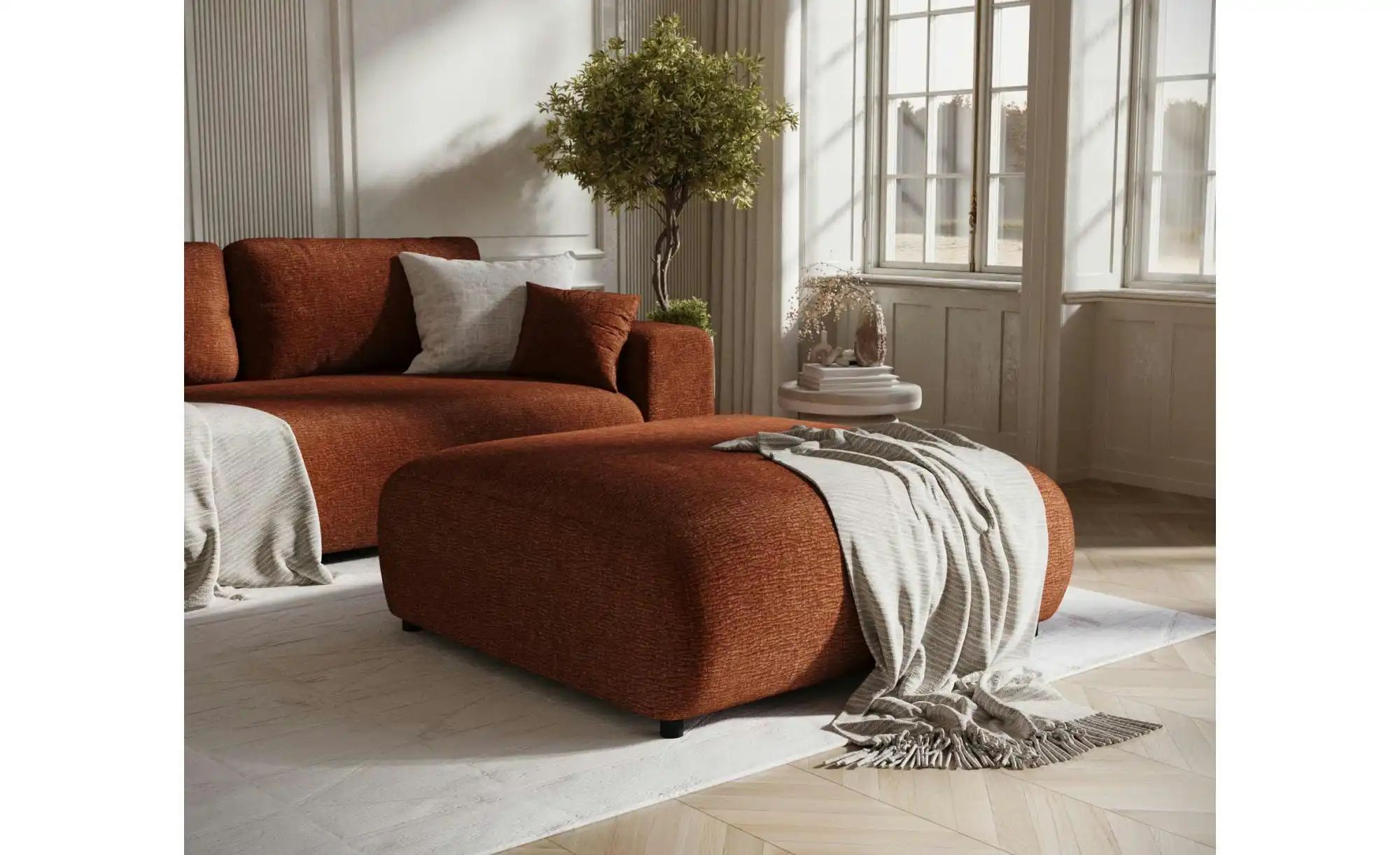 Hocker   ¦ kupfer ¦ Maße (cm): B: 110 H: 42 Polstermöbel > Hocker - Höffner günstig online kaufen