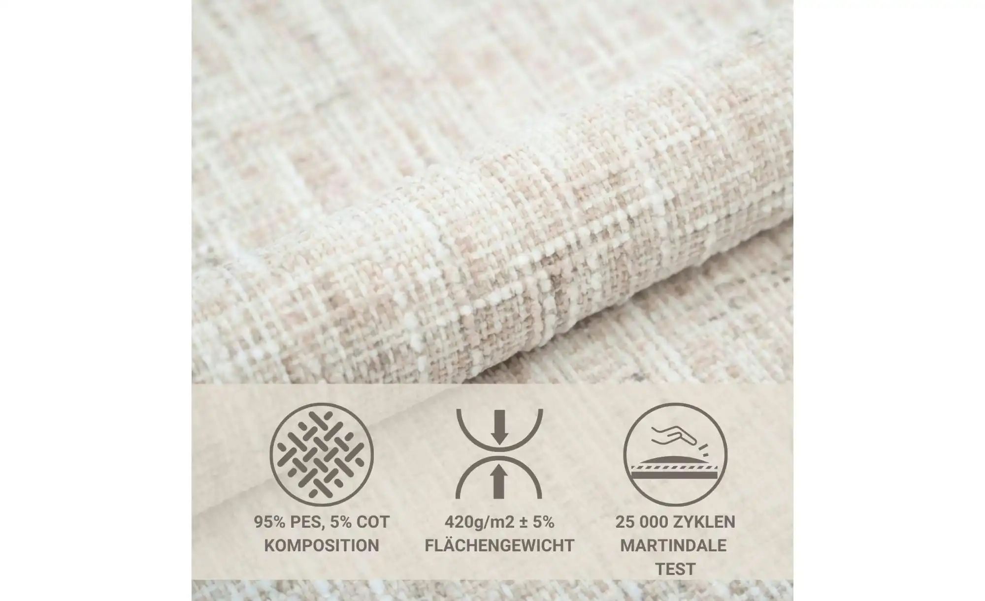 Thumbnail - Hocker  Zanzibar ¦ beige ¦ Maße (cm): B: 110 H: 42 Polstermöbel > Hocker - Höffner