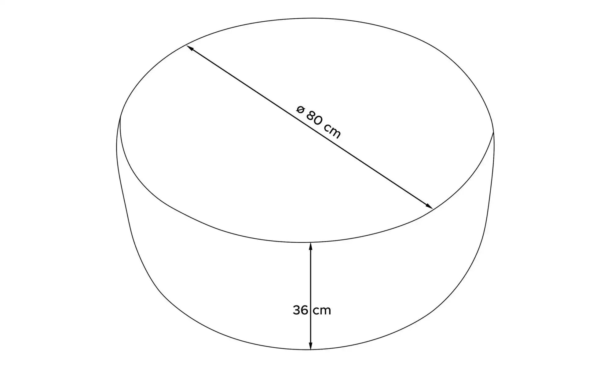 KONSIMO Hocker   ¦ grau ¦ Maße (cm): B: 80 H: 36  Ø: 80 Polstermöbel > Hock günstig online kaufen
