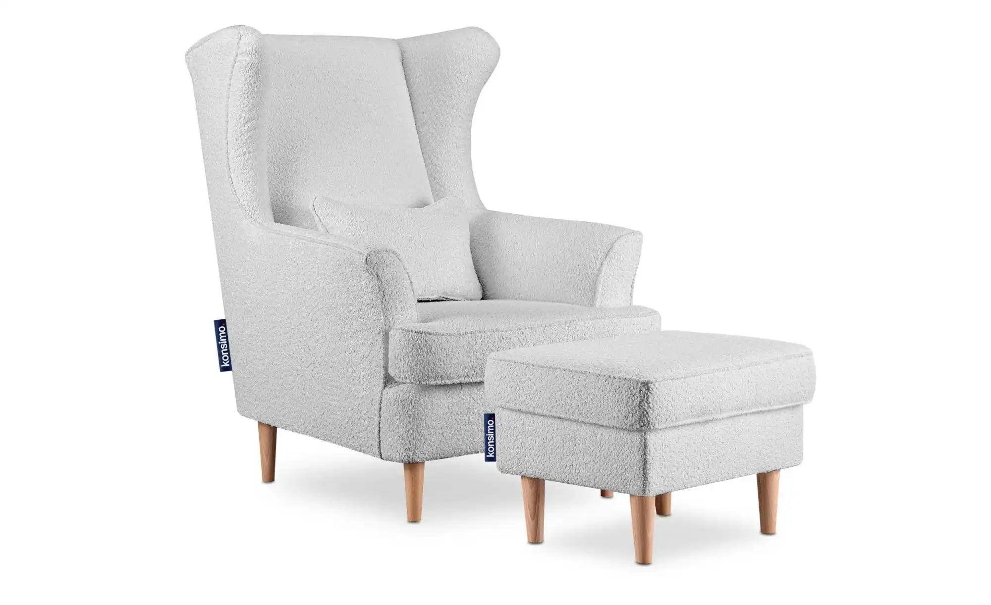 Thumbnail - KONSIMO Hocker  Stralis ¦ grau ¦ Maße (cm): B: 41 H: 43 Polstermöbel > Hocker - Höffner