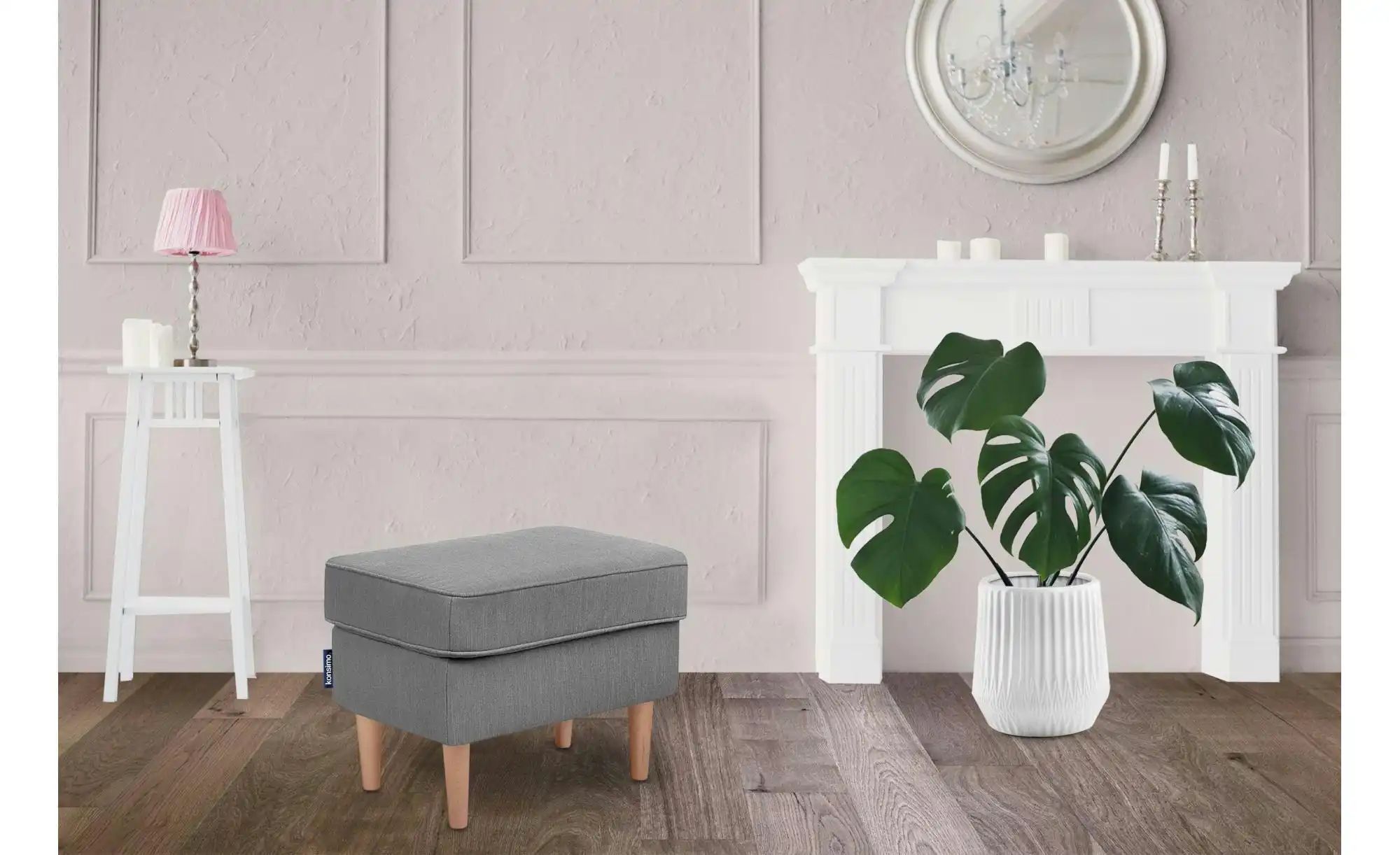 Thumbnail - KONSIMO Hocker  Stralis ¦ grau ¦ Maße (cm): B: 41 H: 43 Polstermöbel > Hocker - Höffner