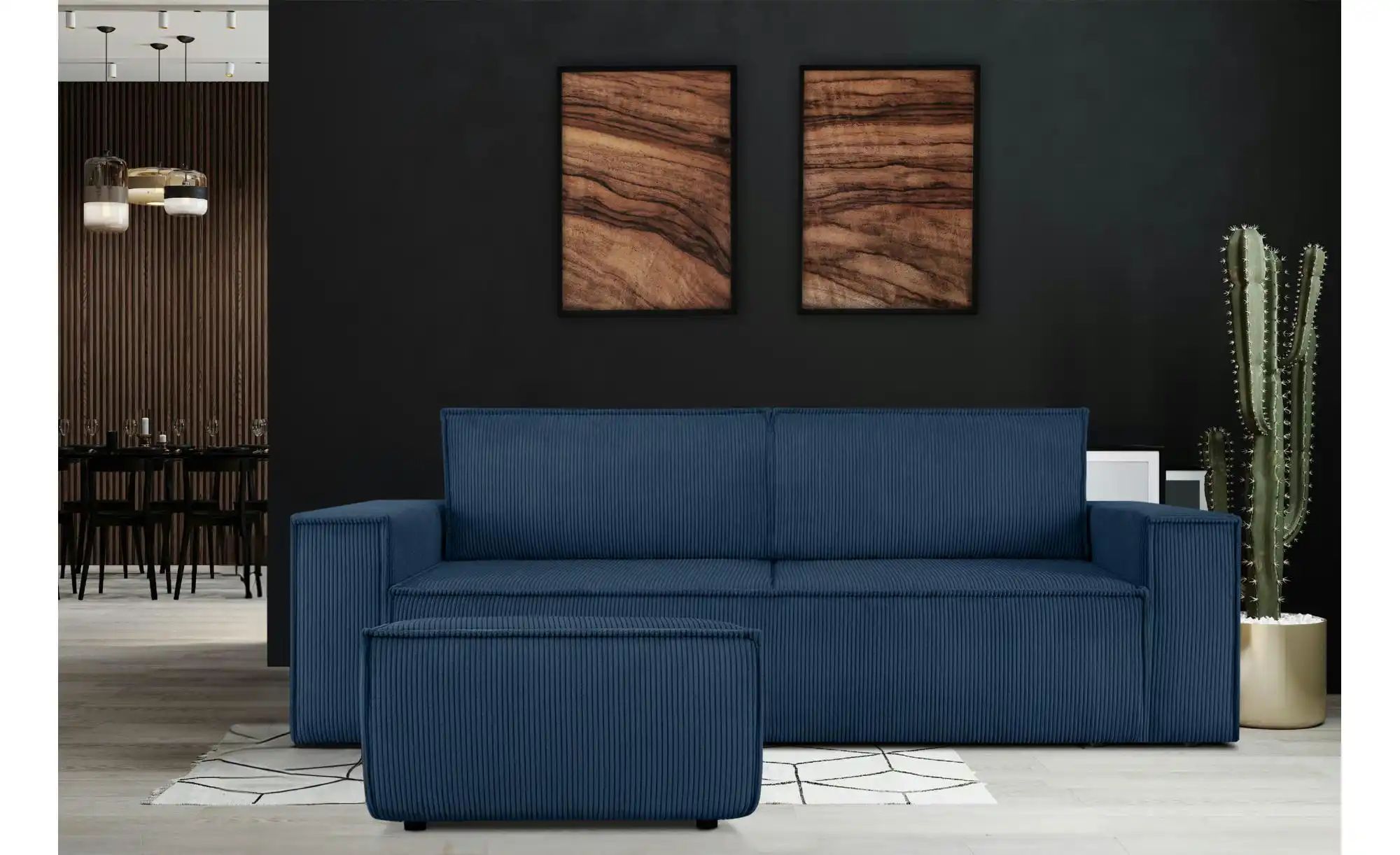 KONSIMO Hocker   ¦ blau ¦ Maße (cm): B: 83 H: 45 Polstermöbel > Hocker - Hö günstig online kaufen