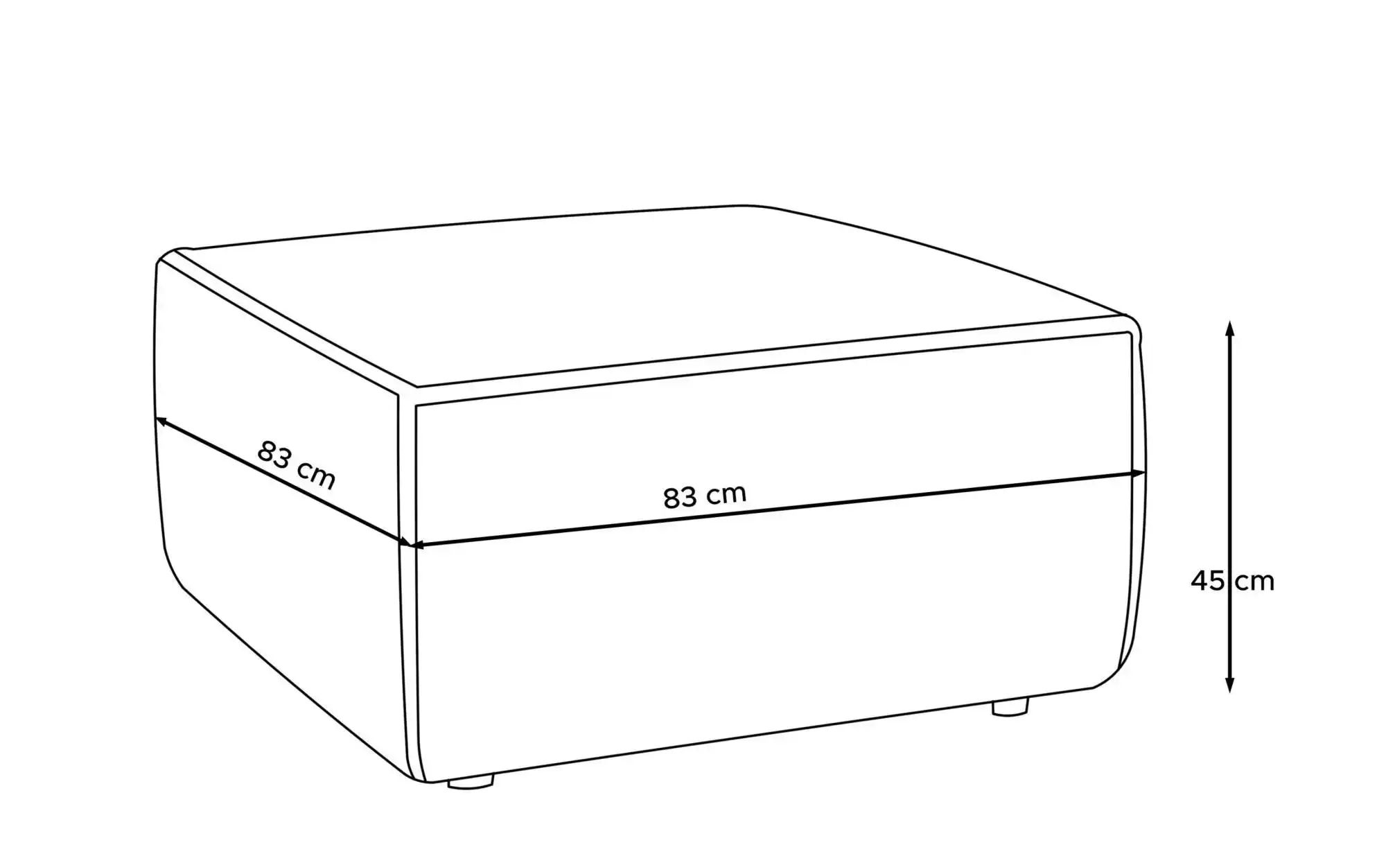 KONSIMO Hocker   ¦ creme ¦ Maße (cm): B: 83 H: 45 Polstermöbel > Hocker - H günstig online kaufen