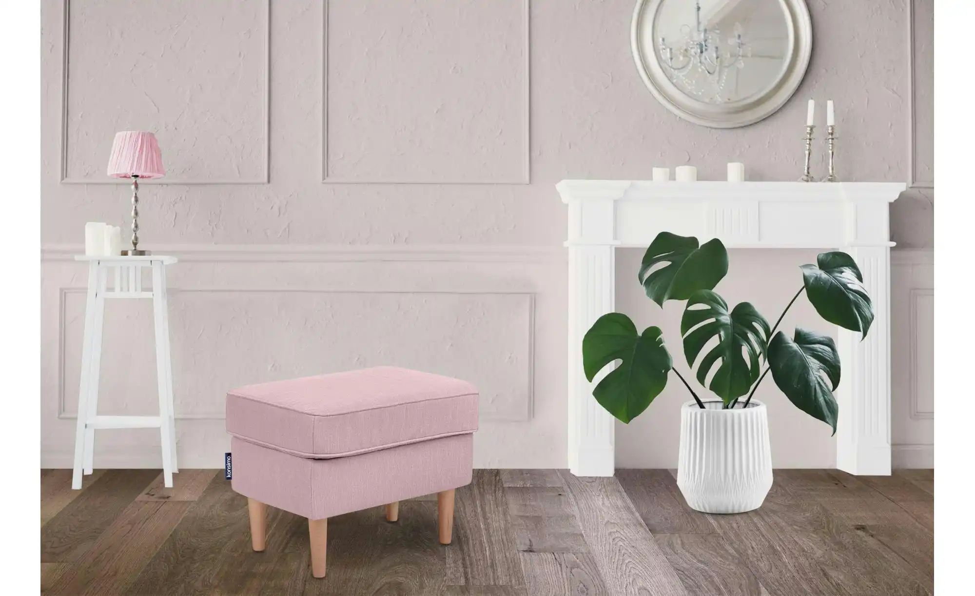 KONSIMO Hocker  Stralis ¦ rosa/pink ¦ Maße (cm): B: 41 H: 43 Polstermöbel > günstig online kaufen