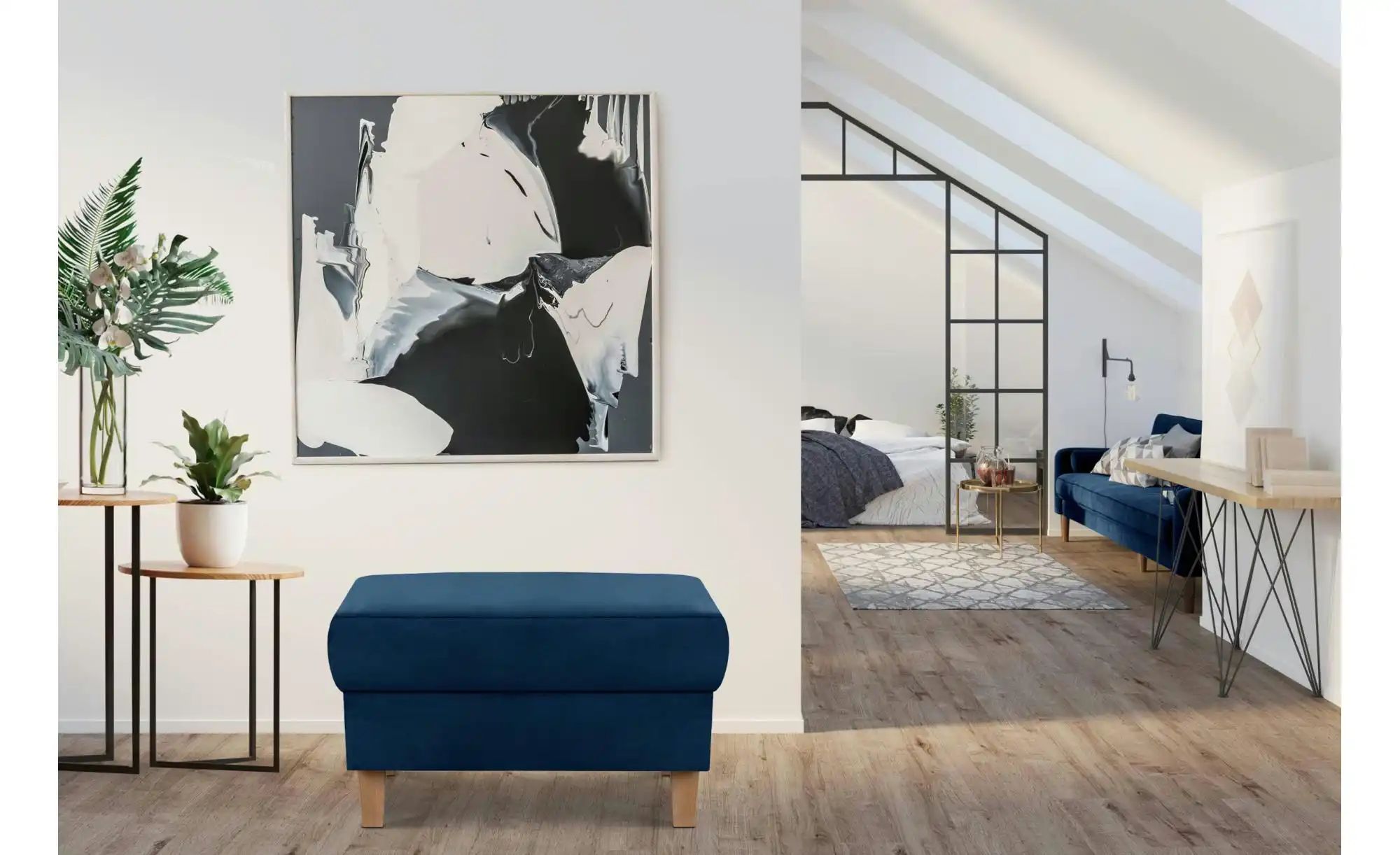 KONSIMO Hocker   ¦ blau ¦ Maße (cm): B: 71 H: 43 Polstermöbel > Hocker - Hö günstig online kaufen