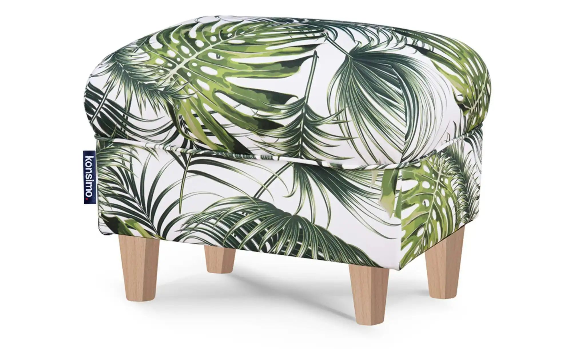 KONSIMO Hocker  Miles ¦ weiß ¦ Maße (cm): B: 55 H: 42 Polstermöbel > Hocker günstig online kaufen