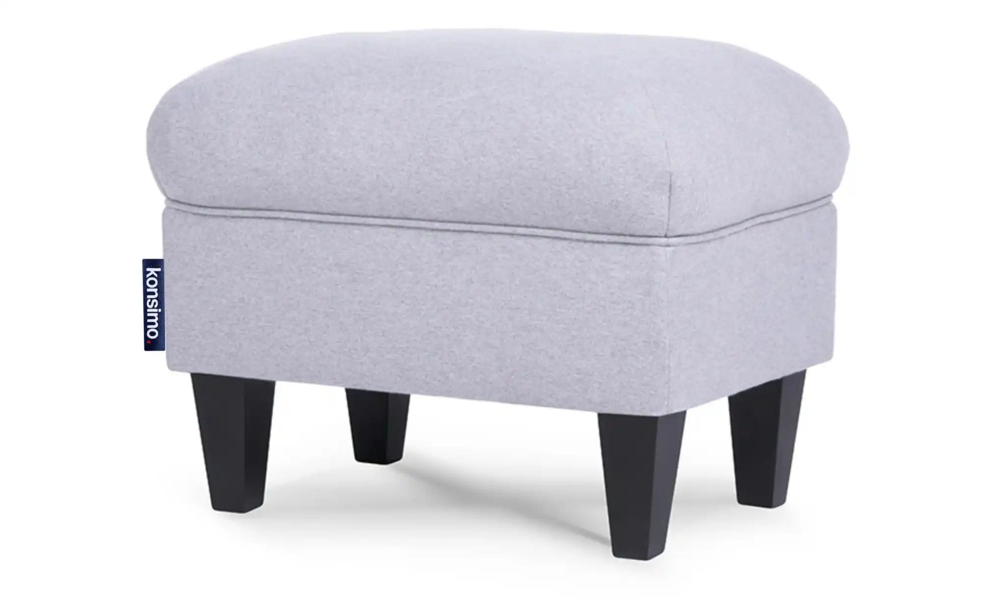 KONSIMO Hocker  Miles ¦ grau ¦ Maße (cm): B: 55 H: 42 Polstermöbel > Hocker günstig online kaufen