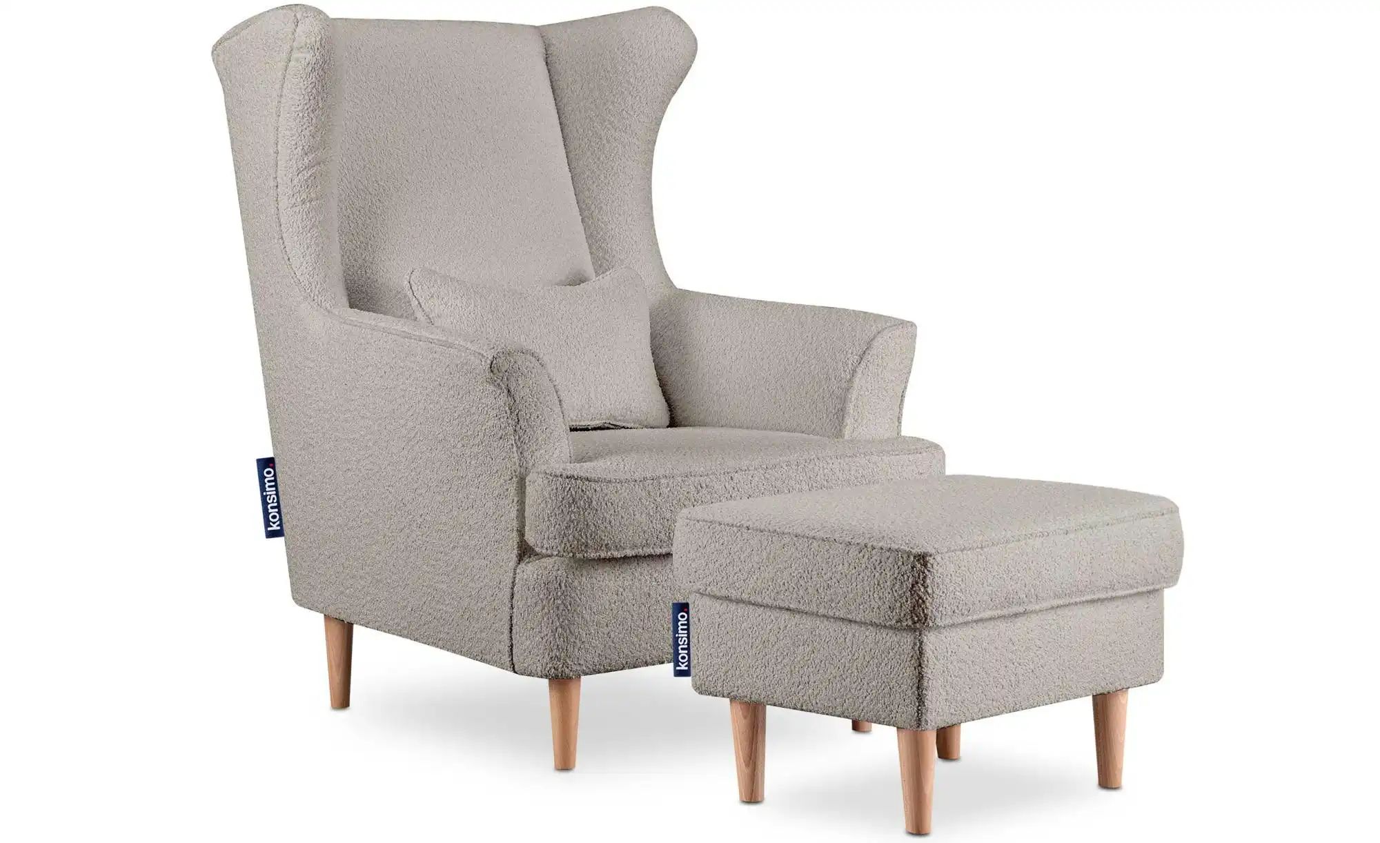 Thumbnail - KONSIMO Hocker  Stralis ¦ beige ¦ Maße (cm): B: 41 H: 43 Polstermöbel > Hocker - Höffner