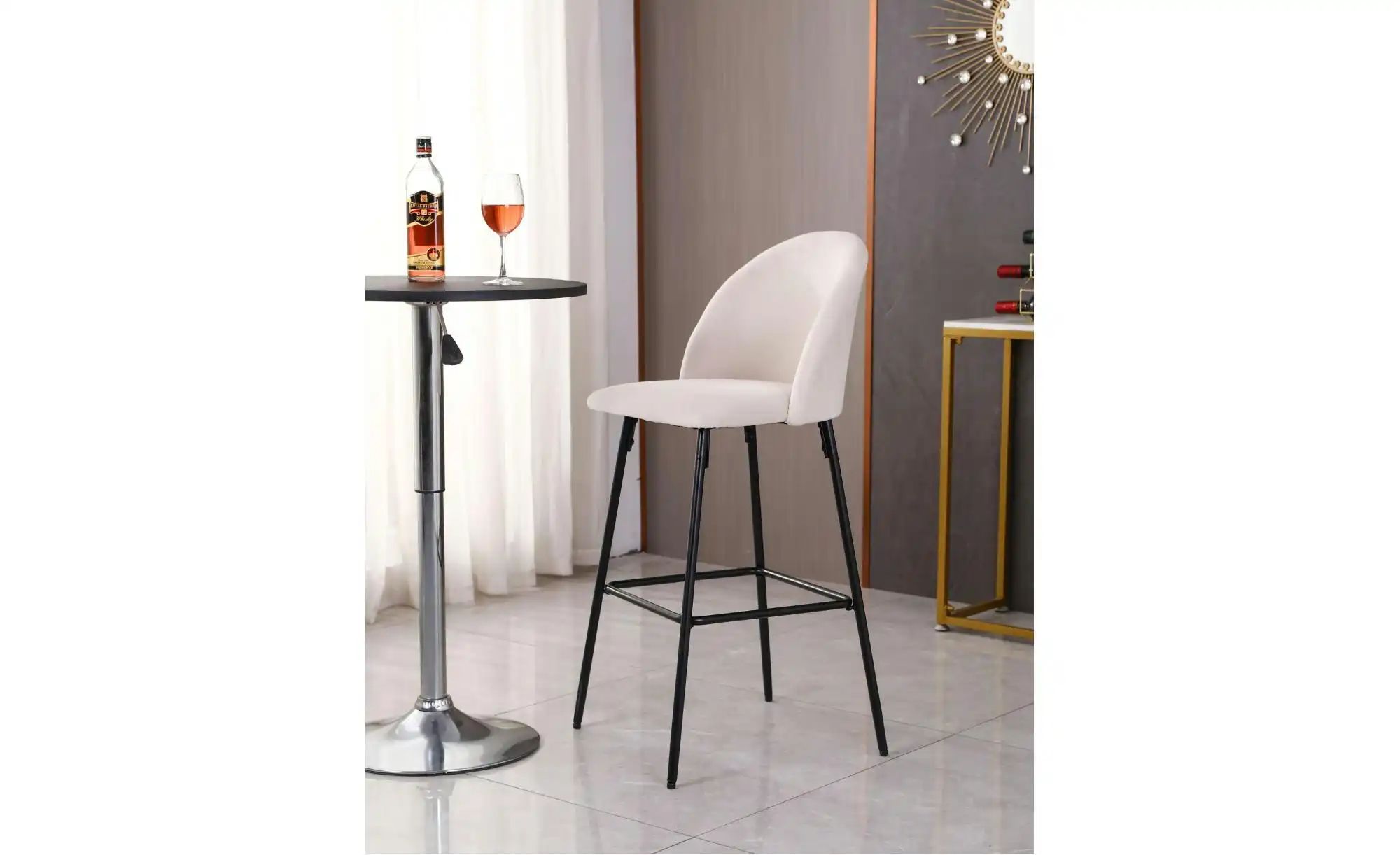 Thumbnail - Barhocker 2er-Set Tabnilsson ¦ beige ¦ Maße (cm): B: 45 H: 99 Polstermöbel > Hocker > Barhocker - Höffner