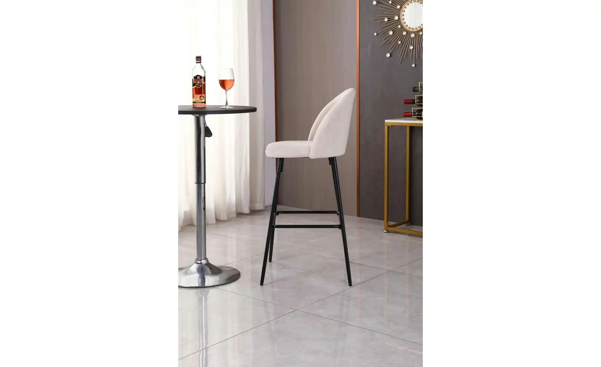 Thumbnail - Barhocker 2er-Set Tabnilsson ¦ beige ¦ Maße (cm): B: 45 H: 99 Polstermöbel > Hocker > Barhocker - Höffner