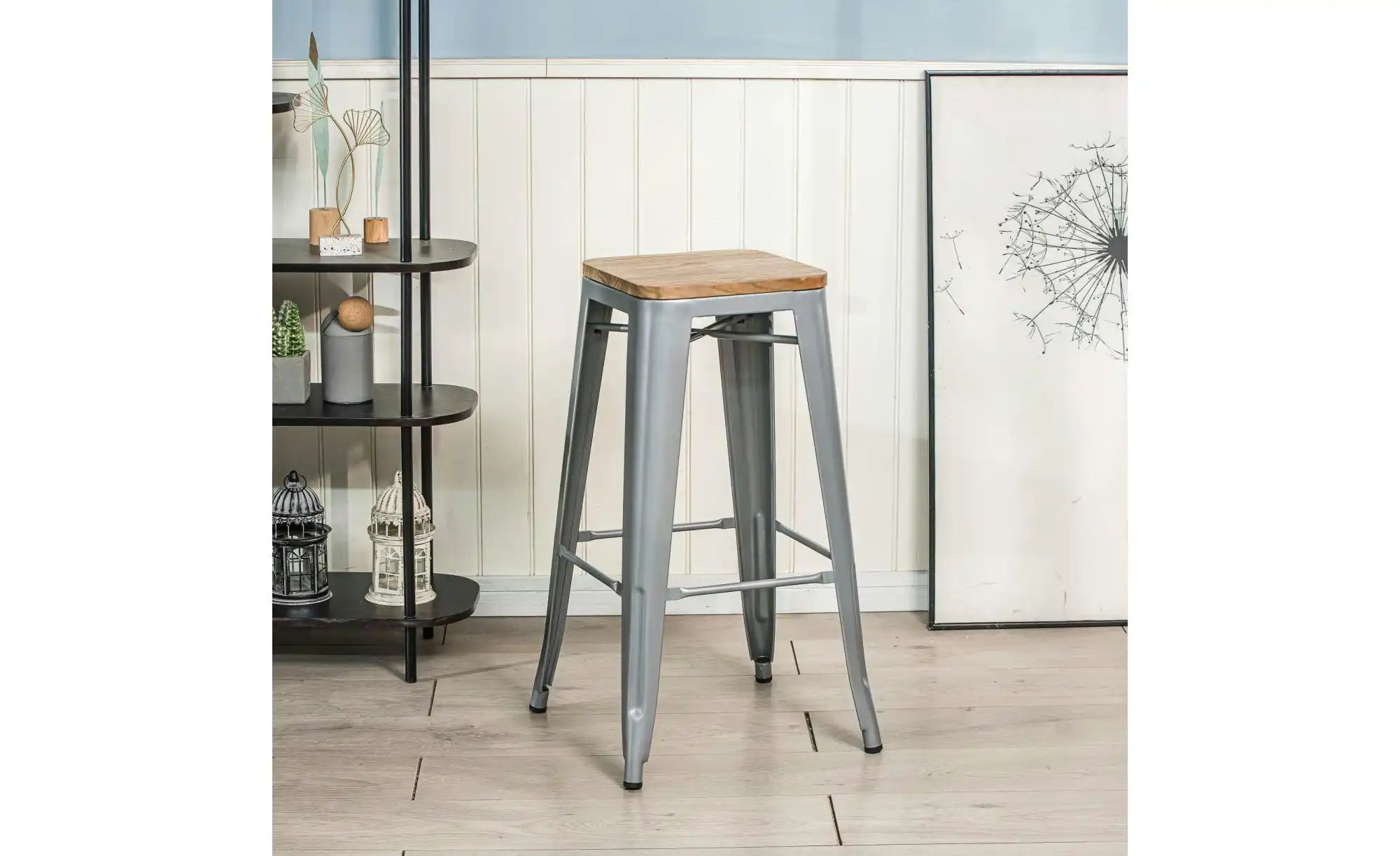 Barhocker 4er-Set  Tabnash ¦ grau ¦ Maße (cm): B: 43 H: 75 Polstermöbel > H günstig online kaufen