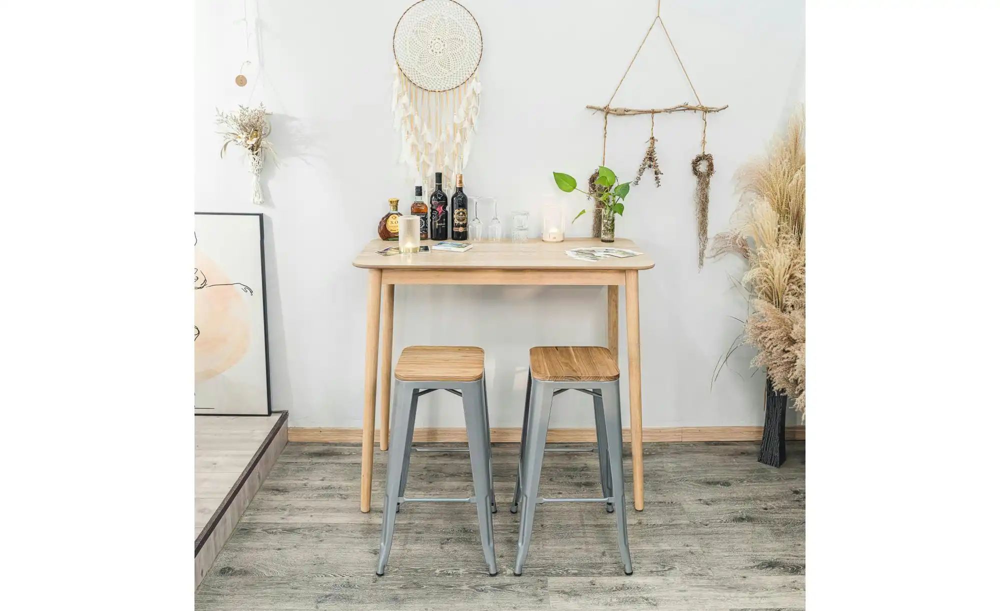 Thumbnail - Barhocker 4er-Set Tabnash ¦ grau ¦ Maße (cm): B: 43 H: 75 Polstermöbel > Hocker > Barhocker - Höffner