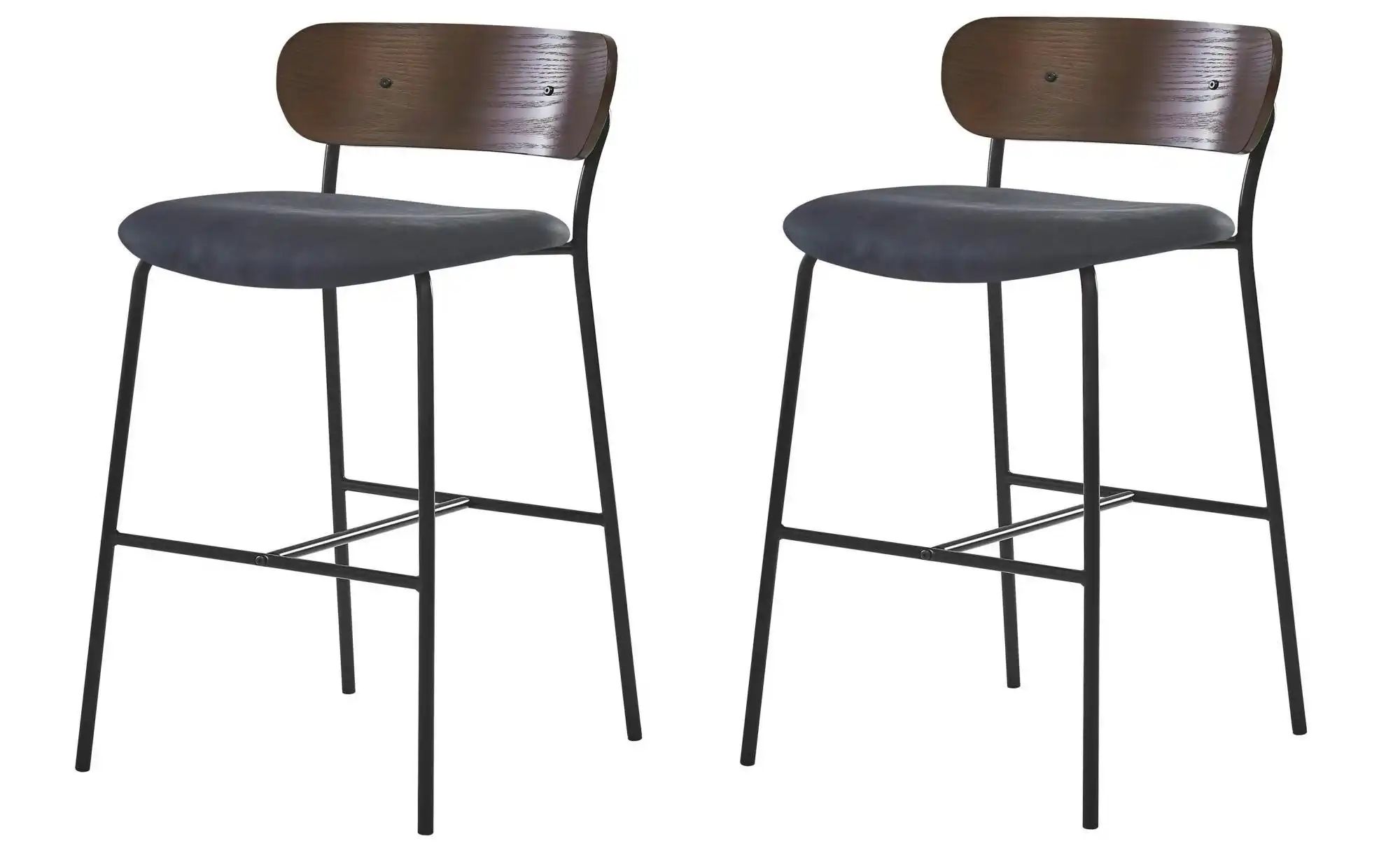 Barhocker 2er-Set   ¦ schwarz ¦ Maße (cm): B: 45,5 H: 93,5 Polstermöbel > H günstig online kaufen