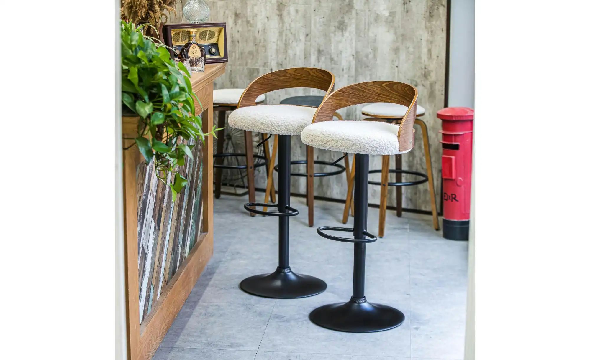 Thumbnail - Barhocker 2er-Set Tabvictoria ¦ weiß ¦ Maße (cm): B: 46 H: 101 Polstermöbel > Hocker > Barhocker - Höffner