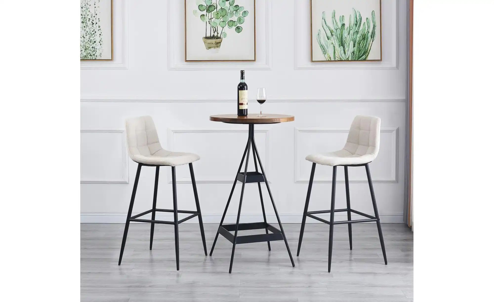 Barhocker 2er-Set  Tabbjorn ¦ beige ¦ Maße (cm): B: 46,5 H: 102 Polstermöbe günstig online kaufen