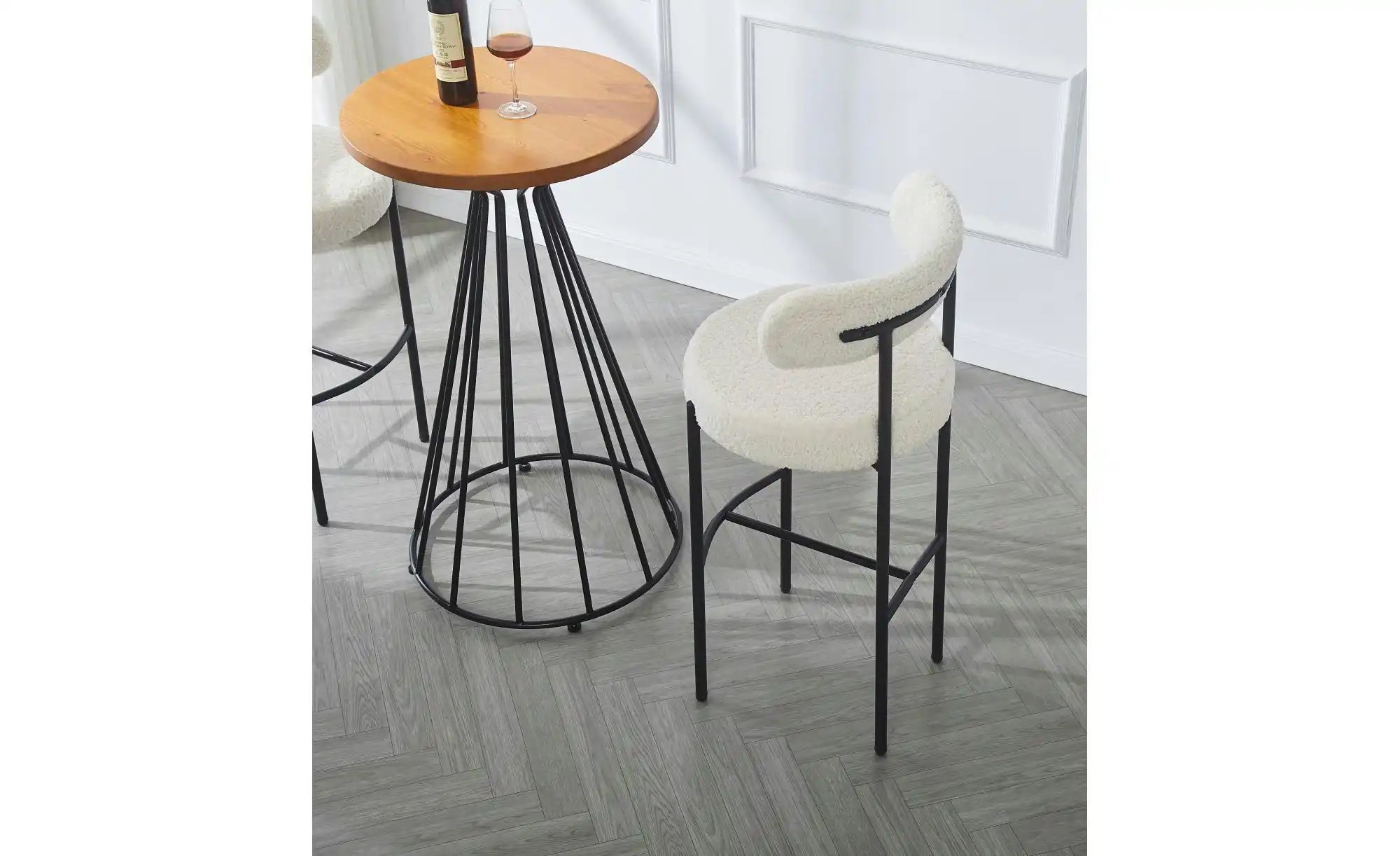 Thumbnail - Barhocker 2er-Set   ¦ weiß ¦ Maße (cm): B: 47 H: 103 Polstermöbel > Hocker > Barhocker - Höffner