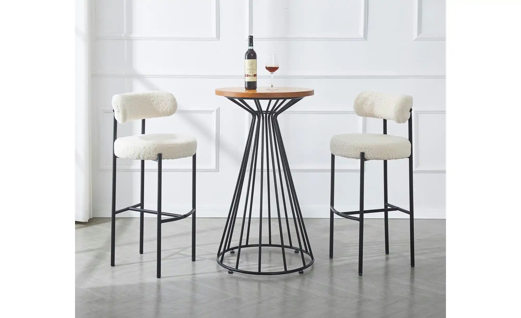 Thumbnail - Barhocker 2er-Set   ¦ weiß ¦ Maße (cm): B: 47 H: 103 Polstermöbel > Hocker > Barhocker - Höffner