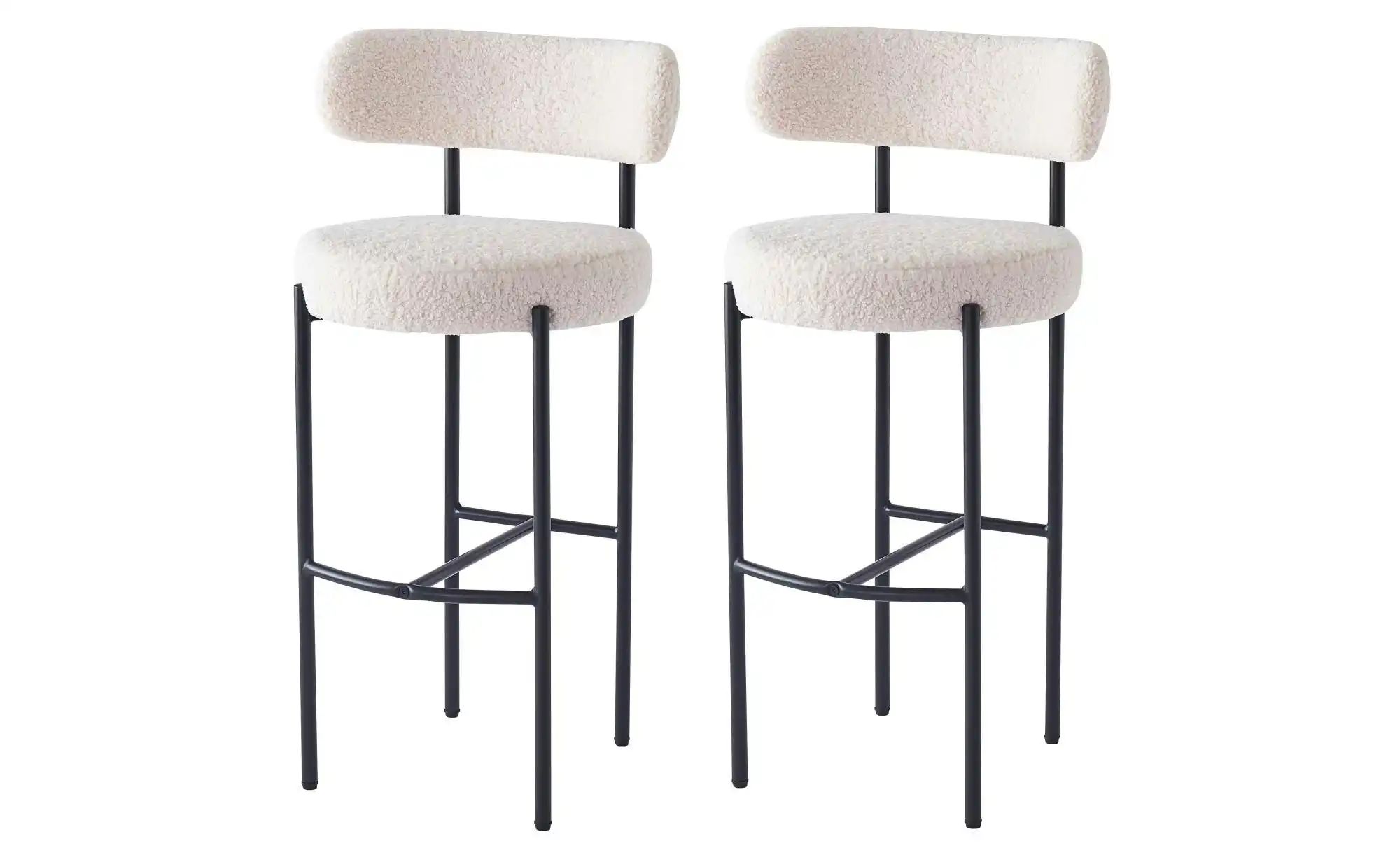 Barhocker 2er-Set   ¦ weiß ¦ Maße (cm): B: 47 H: 103 Polstermöbel > Hocker günstig online kaufen