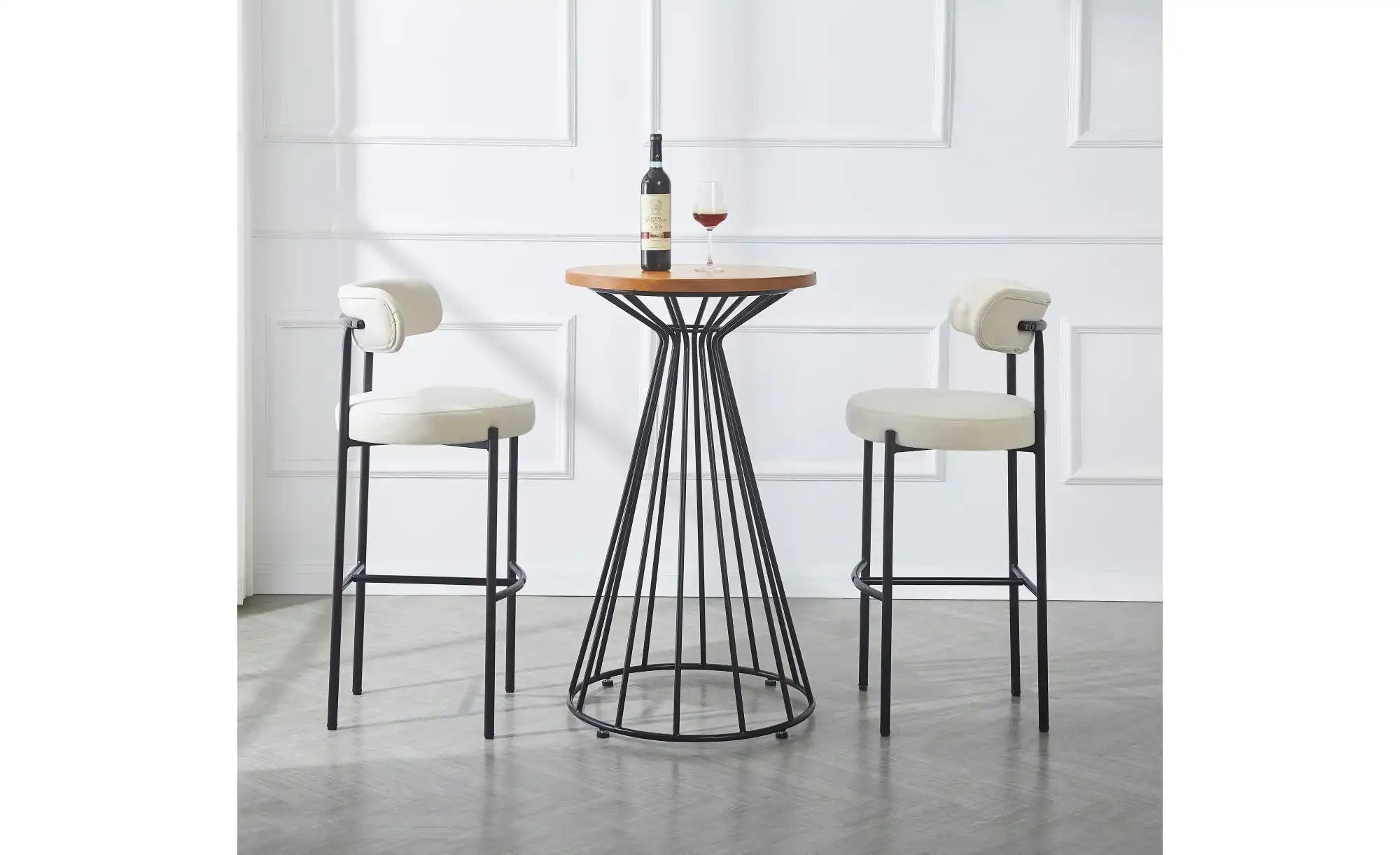 Thumbnail - Barhocker 2er-Set   ¦ beige ¦ Maße (cm): B: 47 H: 103 Polstermöbel > Hocker > Barhocker - Höffner