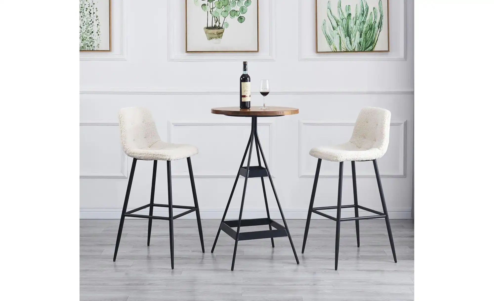 Barhocker 2er-Set  Tabbjorn ¦ weiß ¦ Maße (cm): B: 46,5 H: 102 Polstermöbel günstig online kaufen