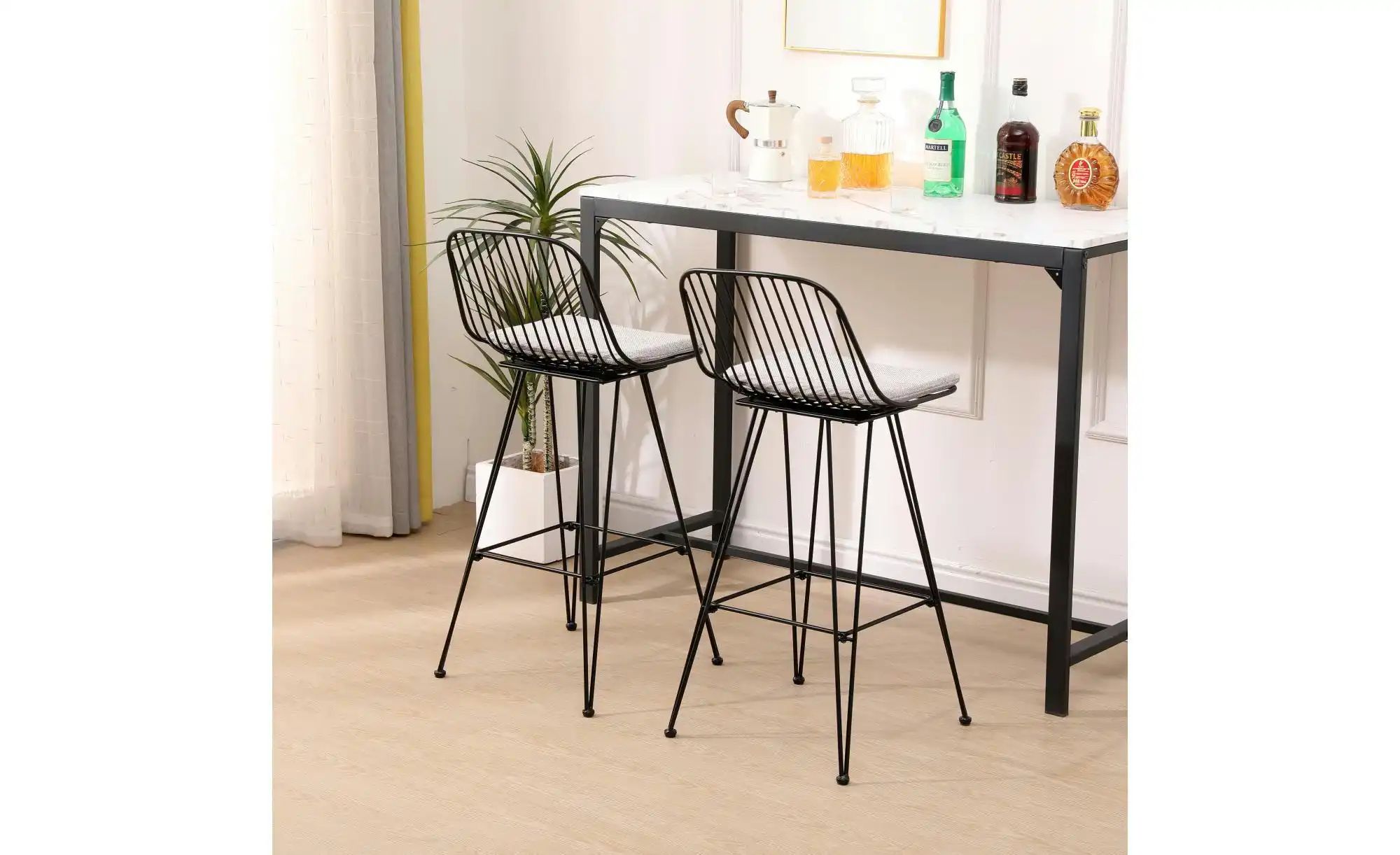 Barhocker 2er-Set  Tabchester ¦ grau ¦ Maße (cm): B: 41 H: 90 Polstermöbel günstig online kaufen