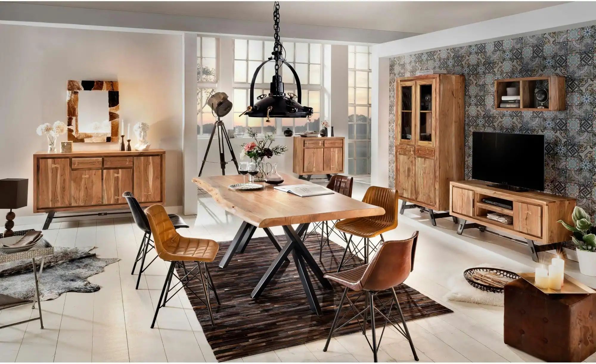 Esstisch   ¦ holzfarben ¦ Maße (cm): B: 180 H: 76 Tische > Esstische > Esst günstig online kaufen