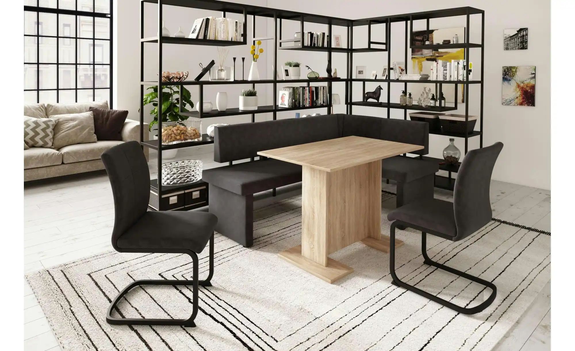 Eckbank   ¦ grau ¦ Maße (cm): B: 56 H: 84 Bänke > Eckbänke - Höffner günstig online kaufen