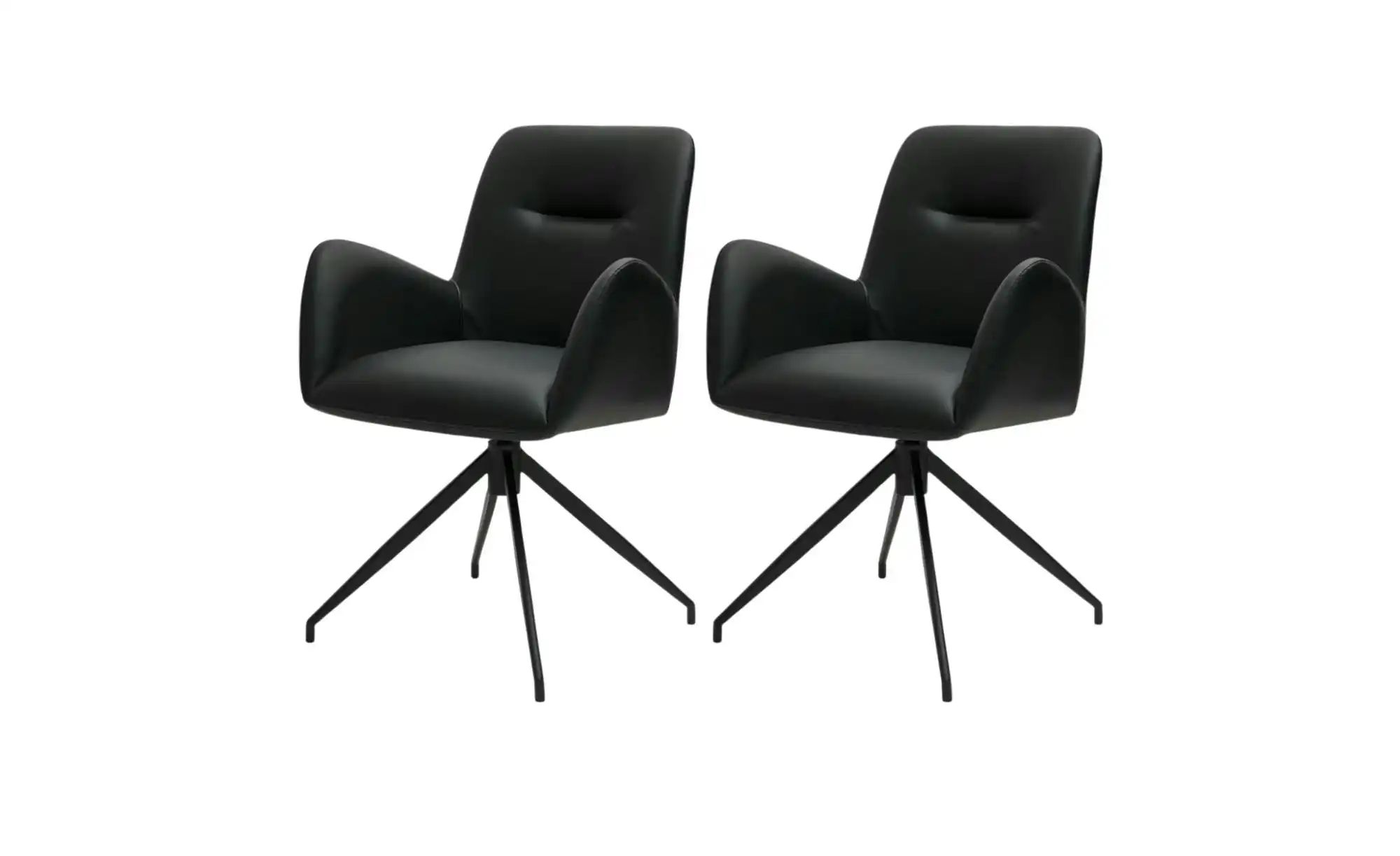 Furnhouse Esszimmerstuhl 2er-Set  Jennifer ¦ schwarz ¦ Maße (cm): B: 61 H: günstig online kaufen