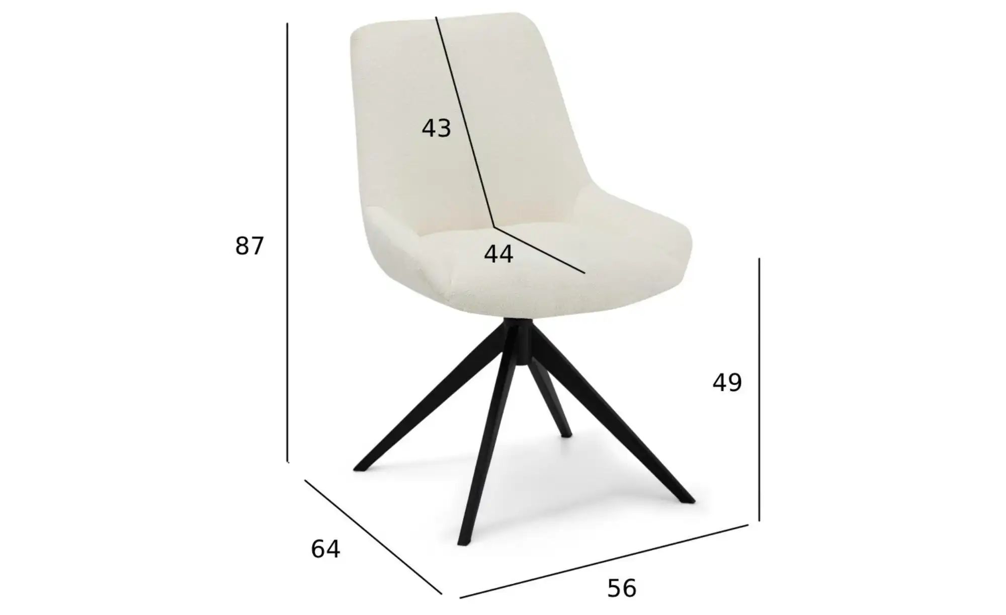 Furnhouse Esszimmerstuhl 2er-Set  Helena ¦ weiß ¦ Maße (cm): B: 56 H: 87 St günstig online kaufen