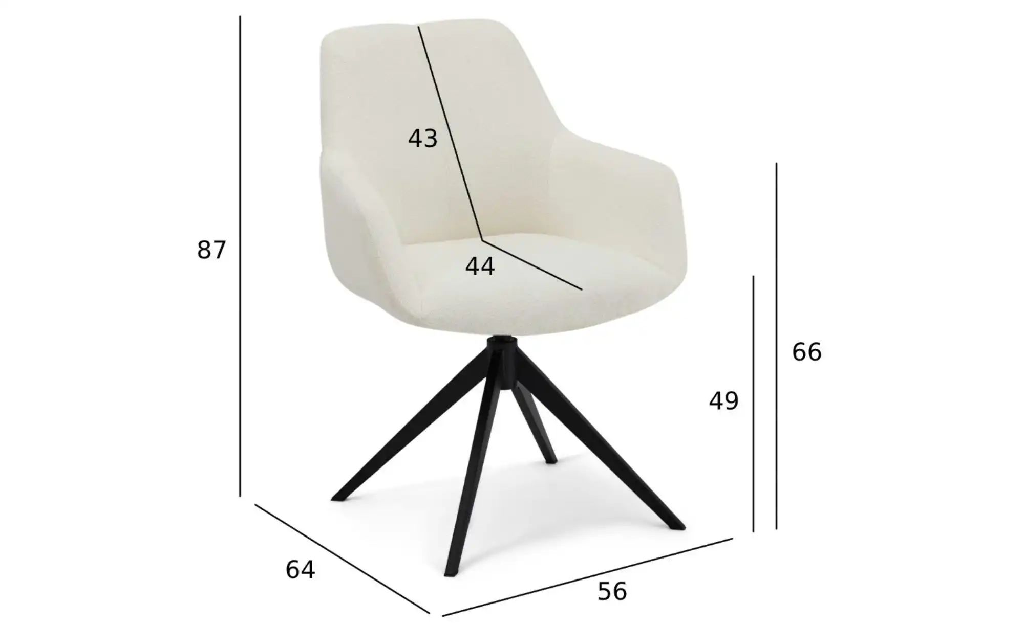 Thumbnail - Furnhouse Esszimmerstuhl 2er-Set  Helena ¦ weiß ¦ Maße (cm): B: 64 H: 87 Stühle > Polsterstühle - Höffner