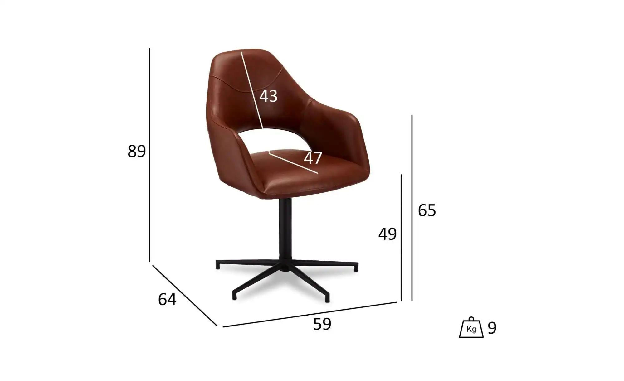 Furnhouse Esszimmerstuhl 2er-Set  Luna ¦ braun ¦ Maße (cm): B: 59 H: 89 Stü günstig online kaufen
