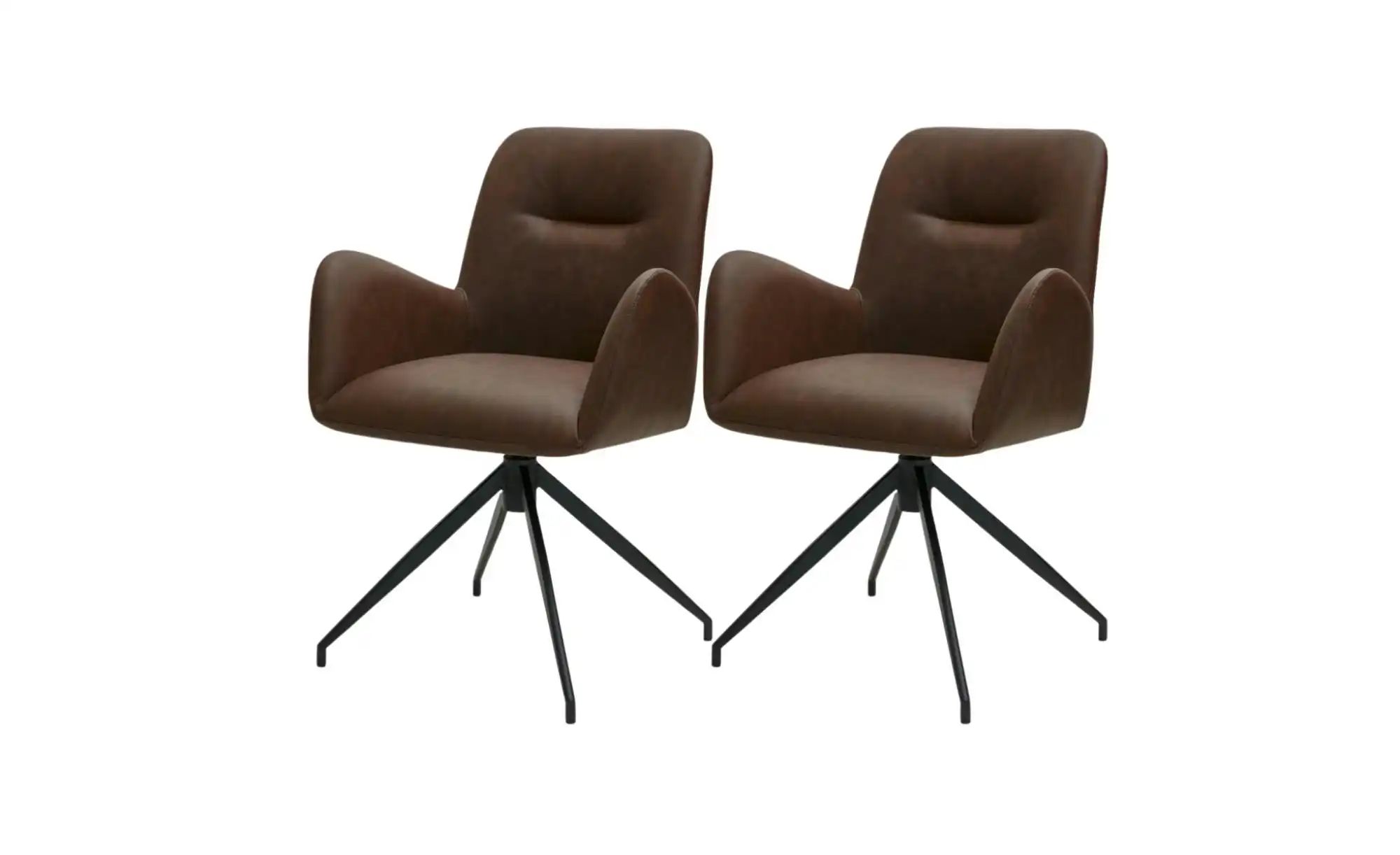Furnhouse Esszimmerstuhl 2er-Set  Jennifer ¦ braun ¦ Maße (cm): B: 61 H: 86 günstig online kaufen