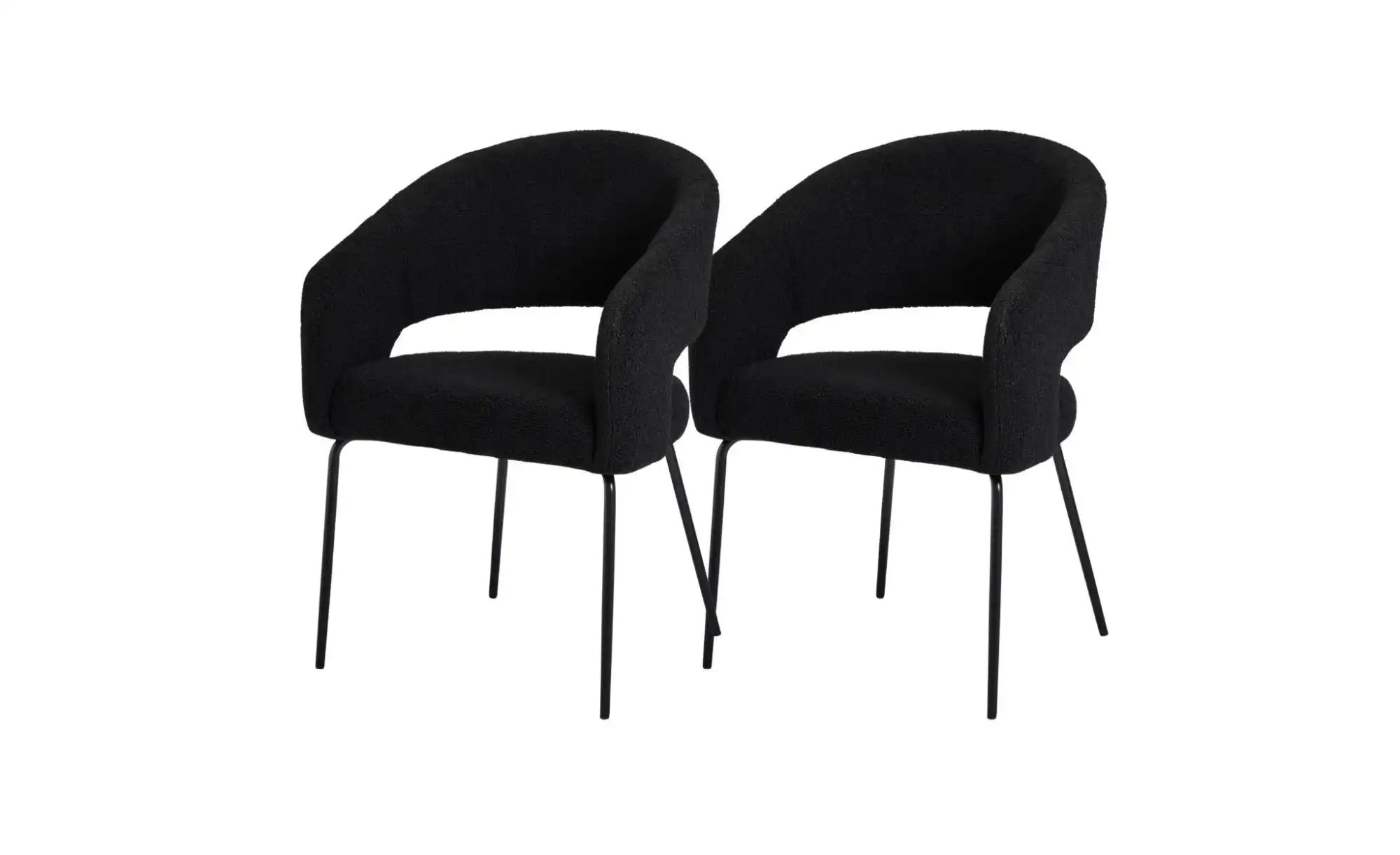 Furnhouse Esszimmerstuhl 2er-Set  Natalie ¦ schwarz ¦ Maße (cm): B: 57 H: 8 günstig online kaufen