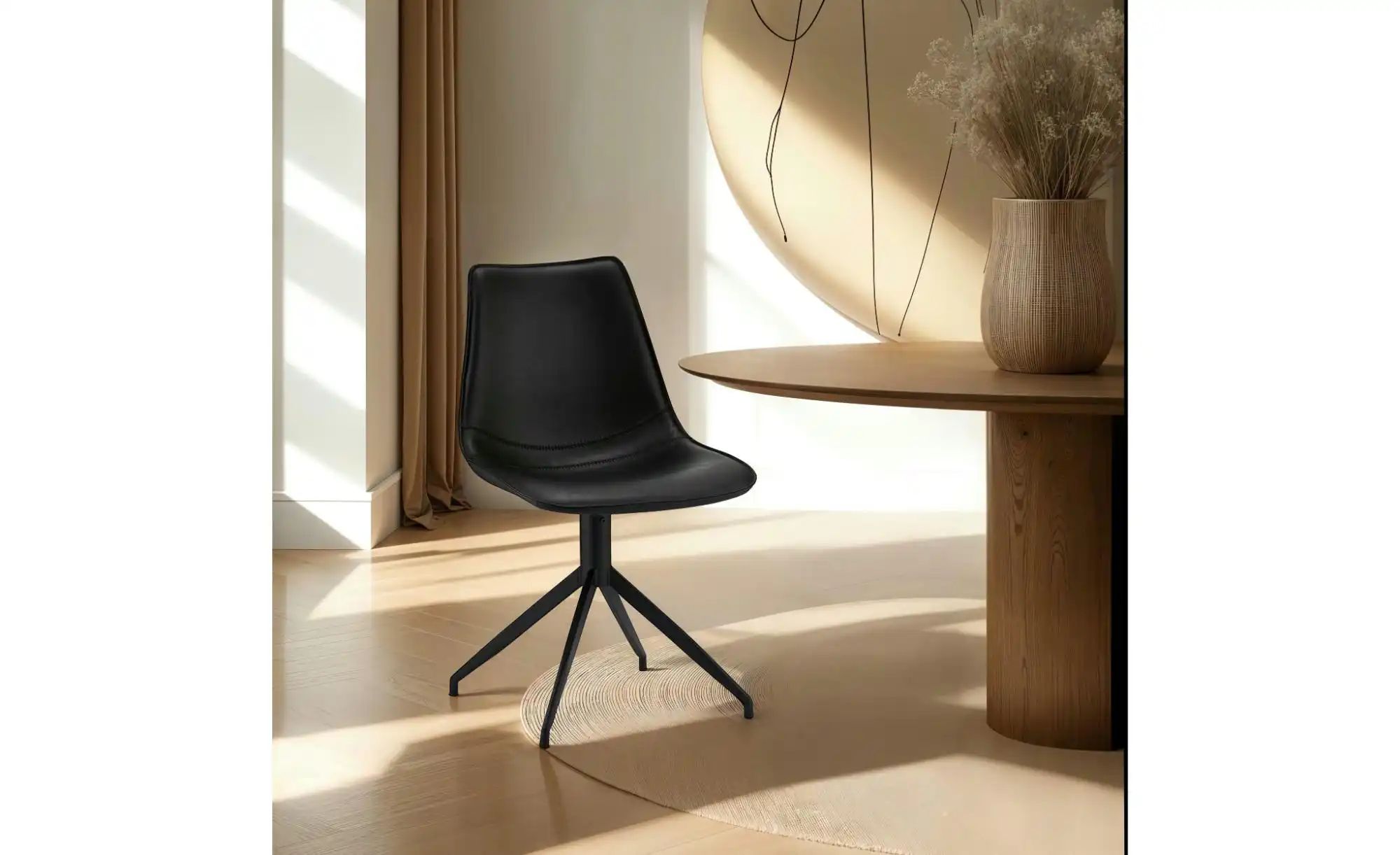 Thumbnail - Furnhouse Esszimmerstuhl 2er-Set  Isabel ¦ schwarz ¦ Maße (cm): B: 47 H: 84 Stühle > Polsterstühle - Höffner