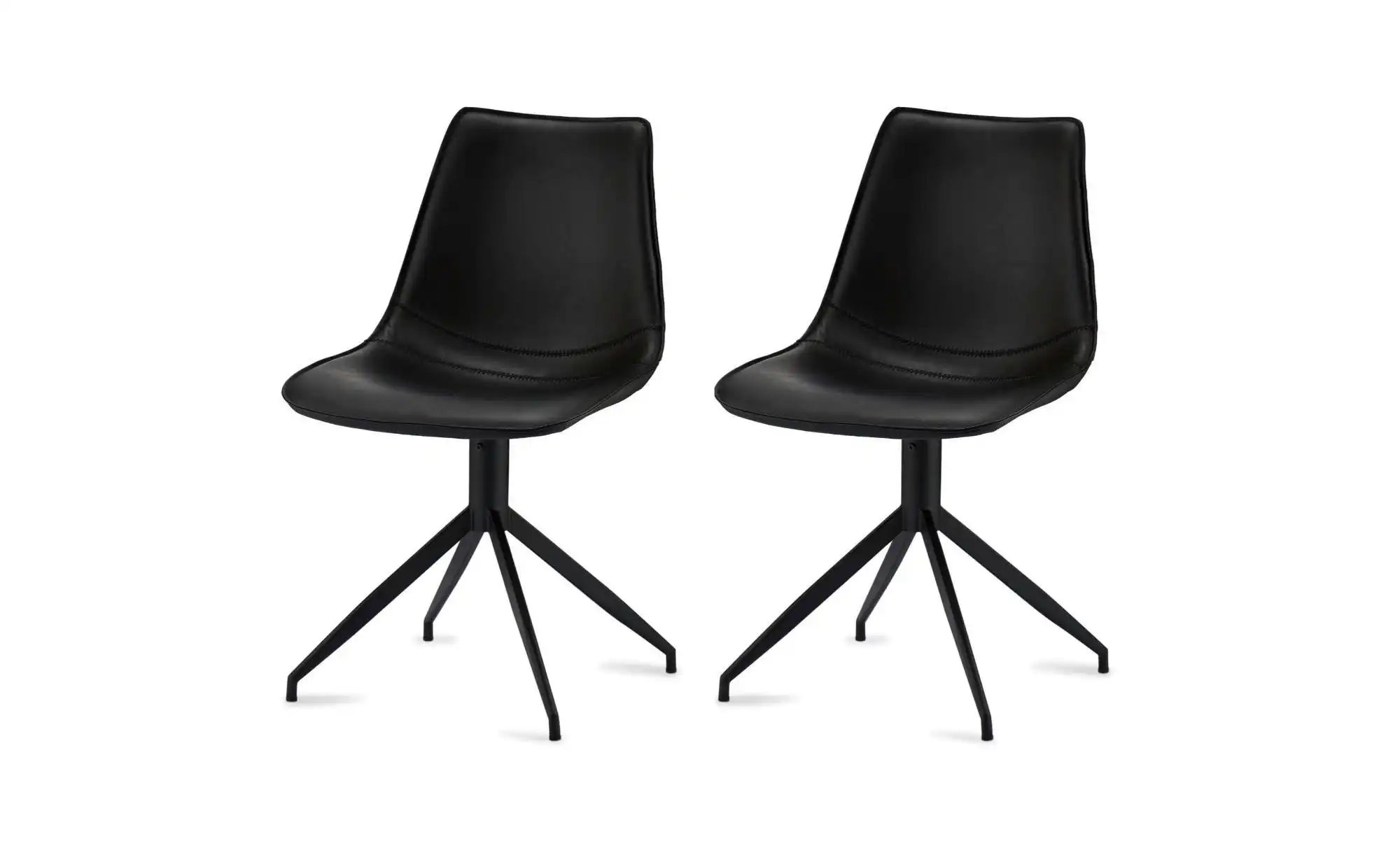Furnhouse Esszimmerstuhl 2er-Set  Isabel ¦ schwarz ¦ Maße (cm): B: 47 H: 84 günstig online kaufen