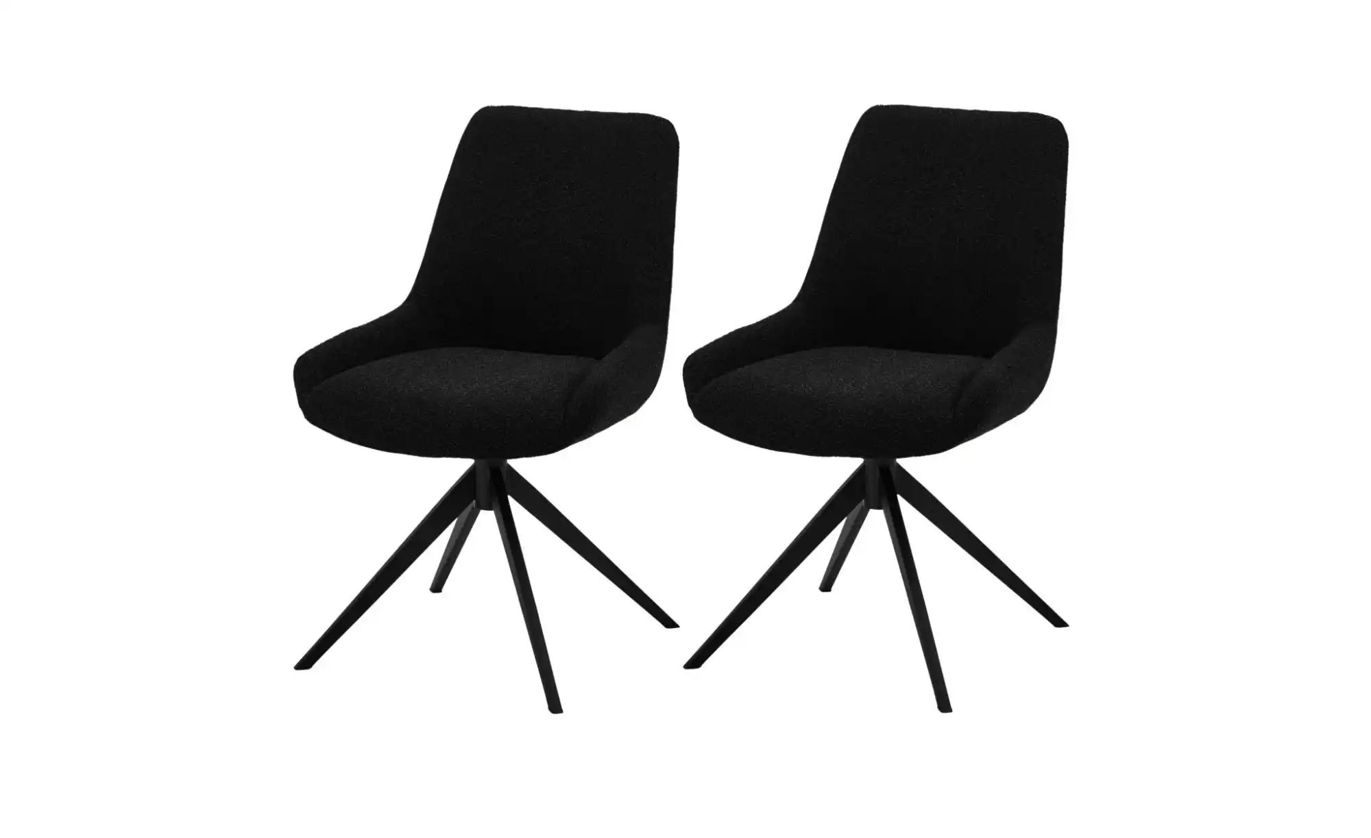 Furnhouse Esszimmerstuhl 2er-Set  Helena ¦ schwarz ¦ Maße (cm): B: 56 H: 87 günstig online kaufen