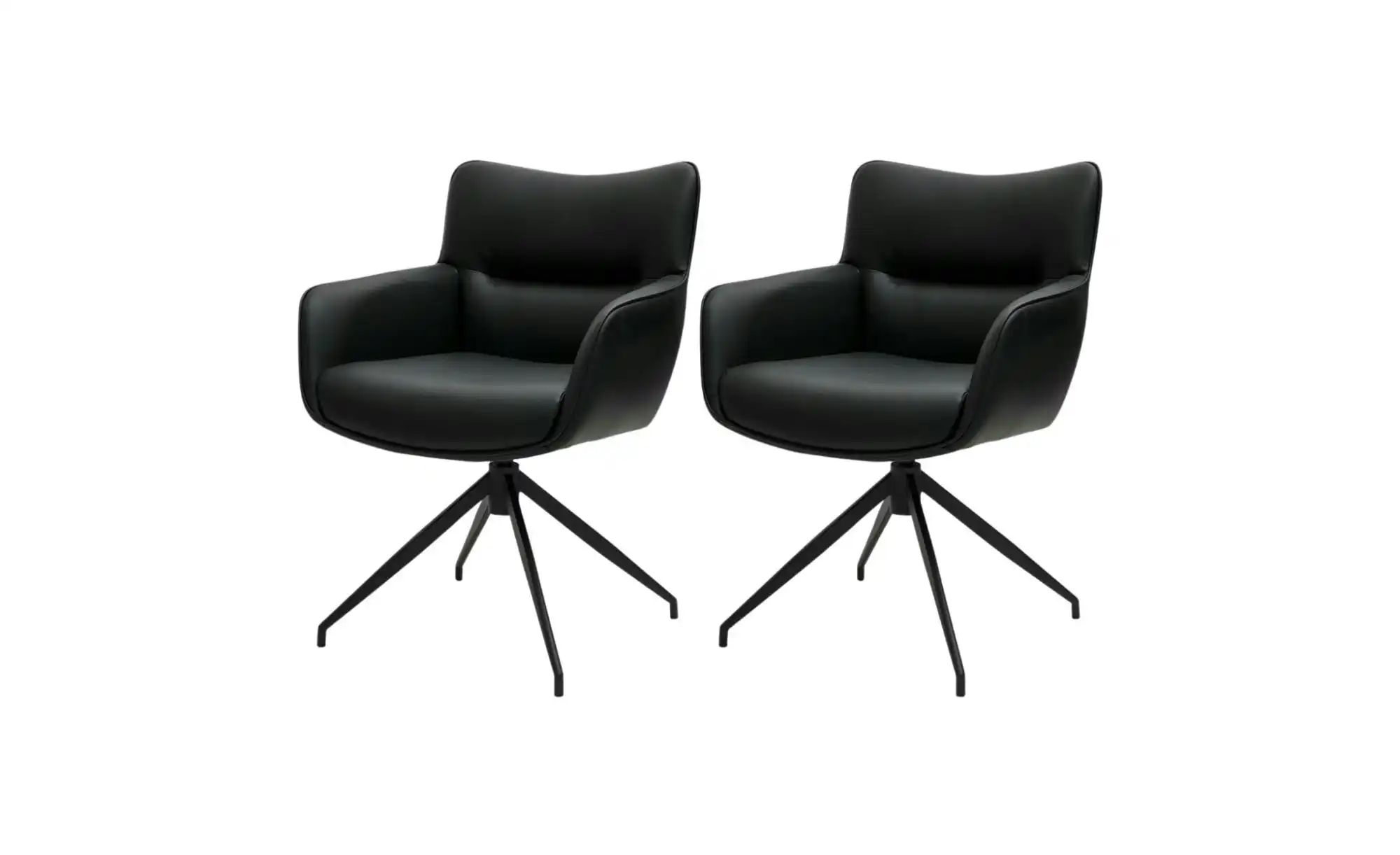 Furnhouse Esszimmerstuhl 2er-Set  Jessica ¦ schwarz ¦ Maße (cm): B: 55 H: 8 günstig online kaufen