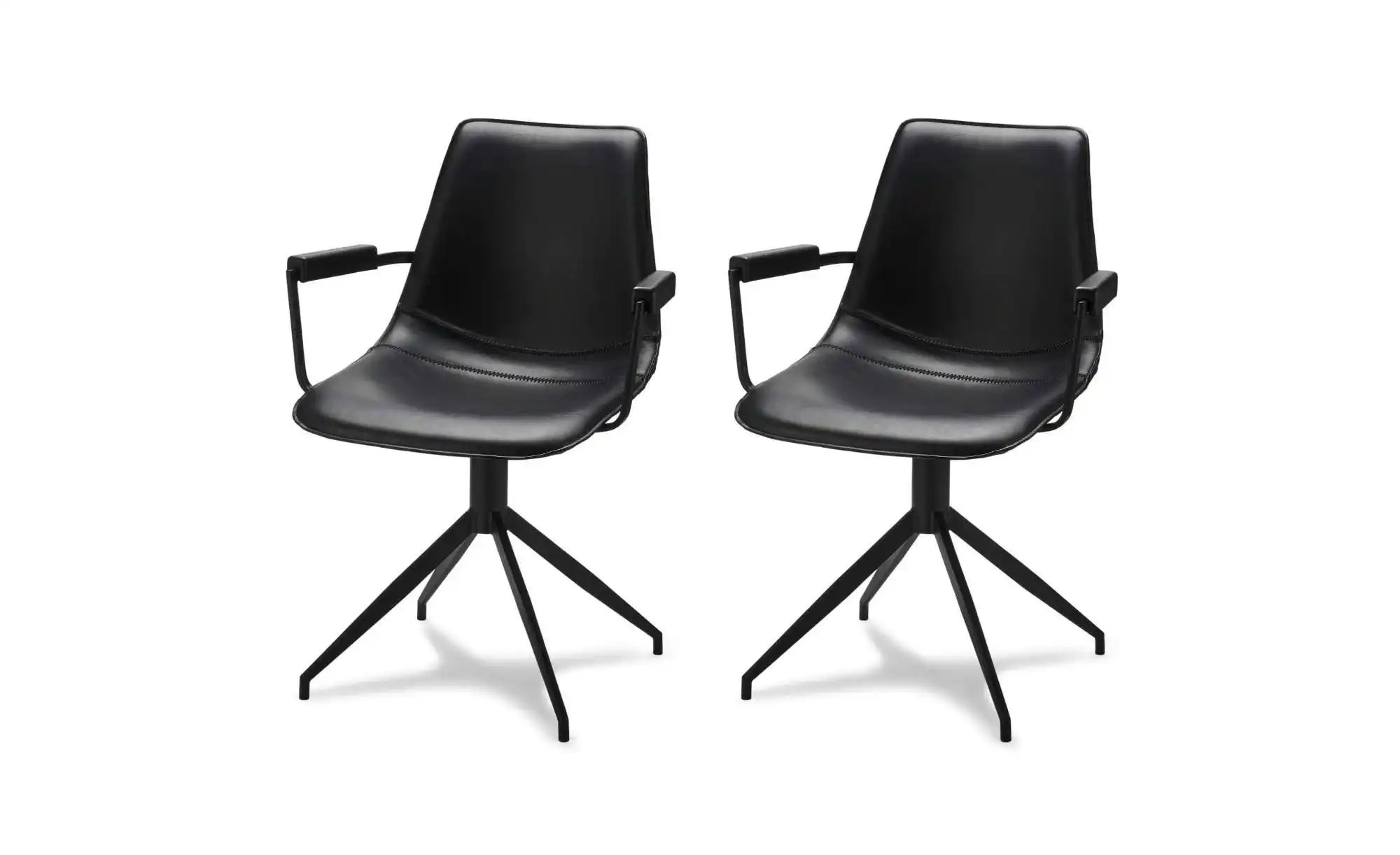 Furnhouse Esszimmerstuhl 2er-Set  Isabel ¦ schwarz ¦ Maße (cm): B: 59 H: 85 günstig online kaufen