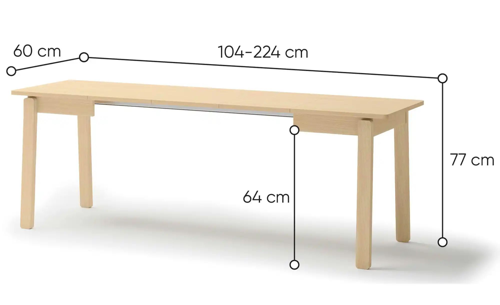 Selsey Esstisch ausziehbar Plot ¦ holzfarben ¦ Maße (cm): B: 60 H: 77 Tisch günstig online kaufen