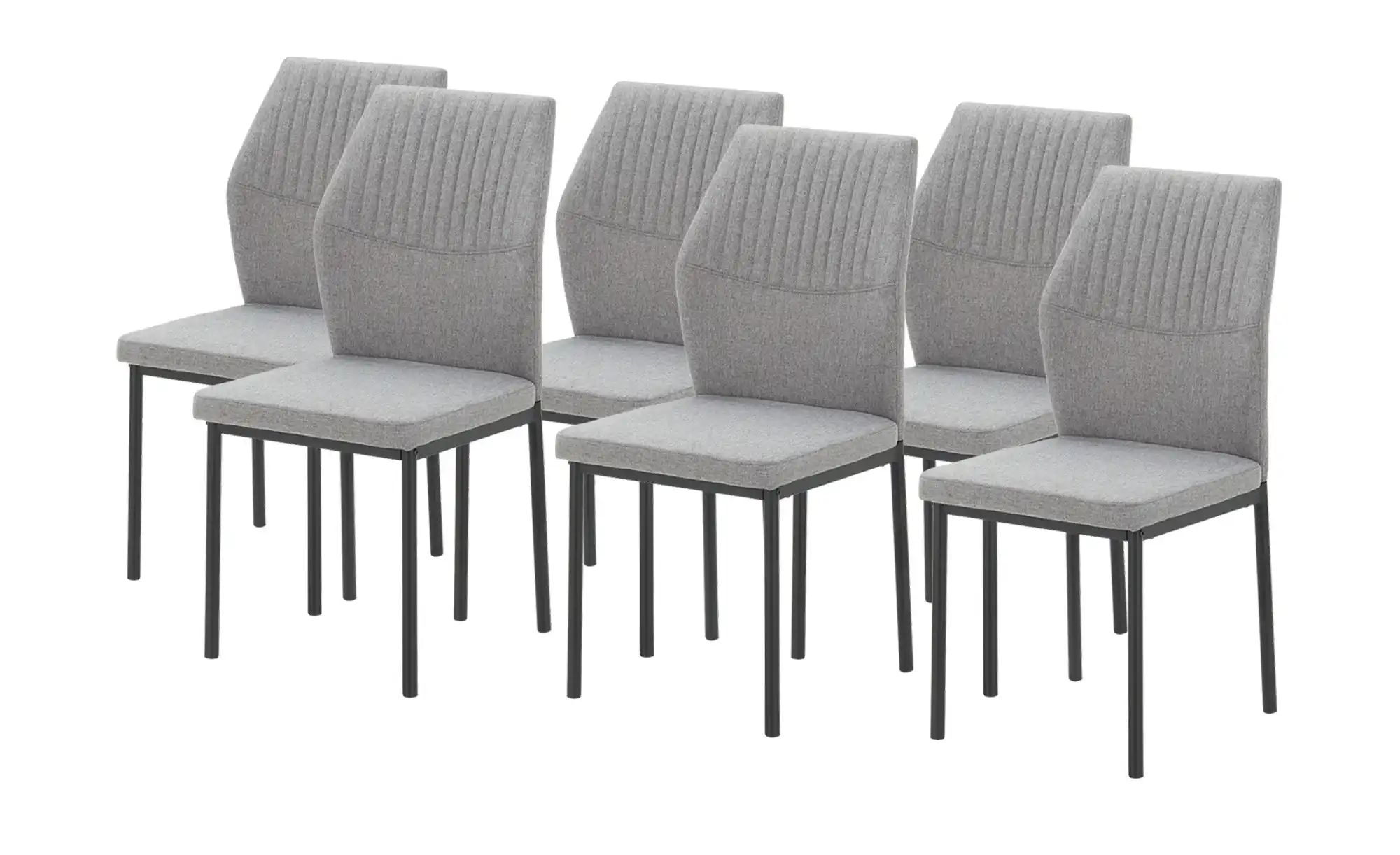 Stühle 6er-Set  Paolino ¦ grau ¦ Maße (cm): B: 44 H: 92 T: 59.5 Stühle > Kü günstig online kaufen