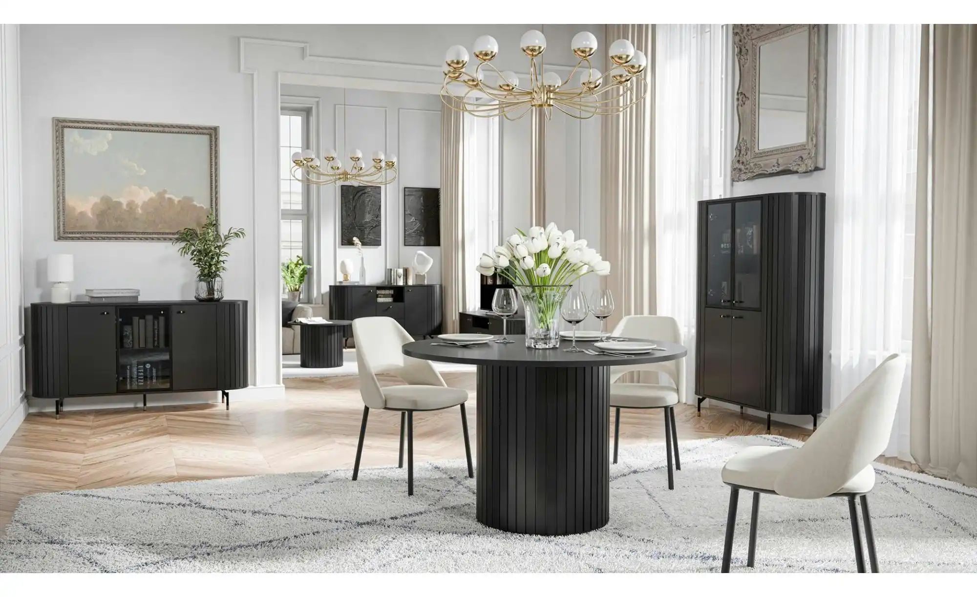 Esstisch   ¦ schwarz Ø: 120 Tische > Esstische > Esstische rund - Höffner günstig online kaufen