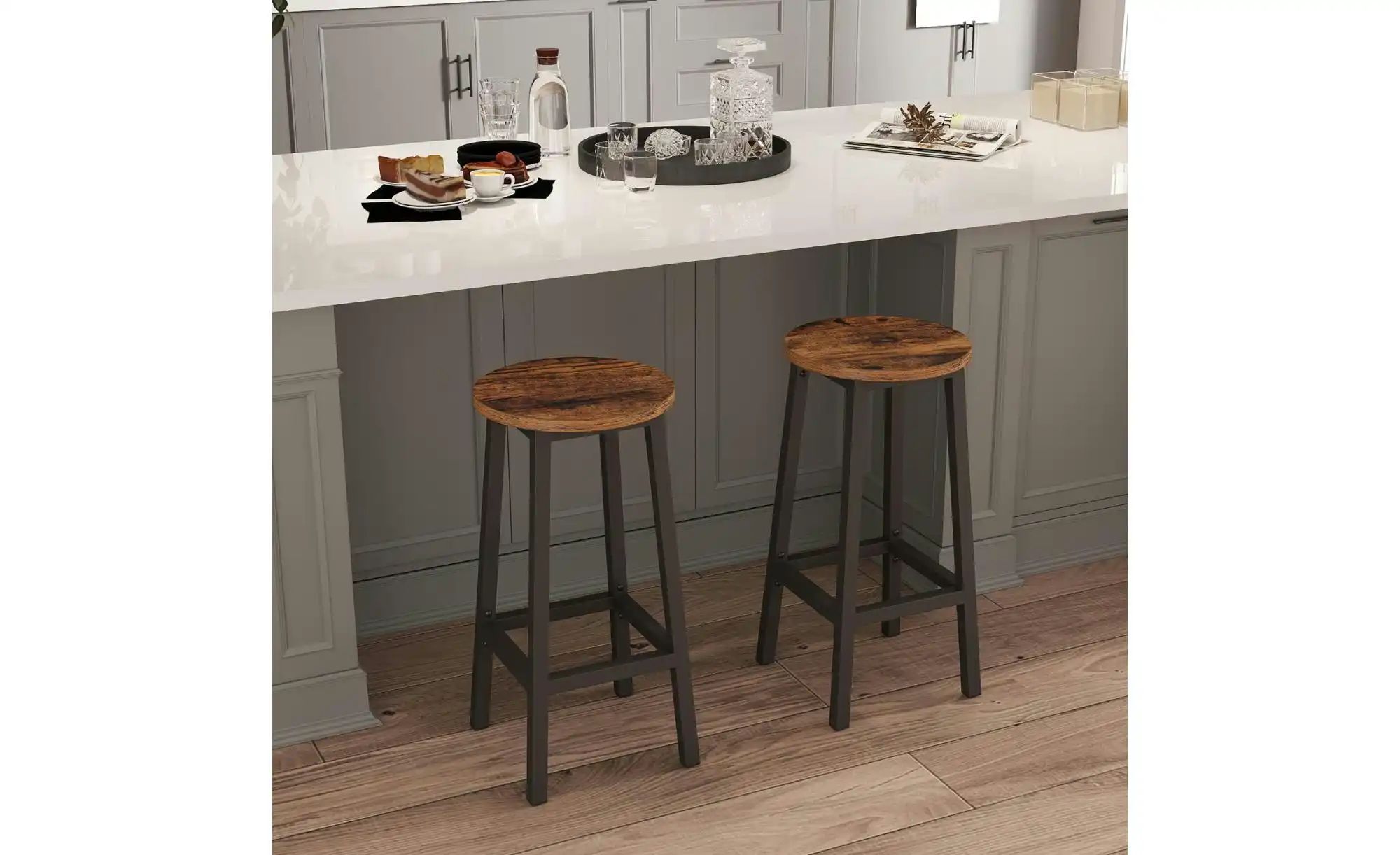 Barhocker 2er-Set   ¦ schwarz ¦ Maße (cm): B: 32 H: 65 Polstermöbel > Hocke günstig online kaufen