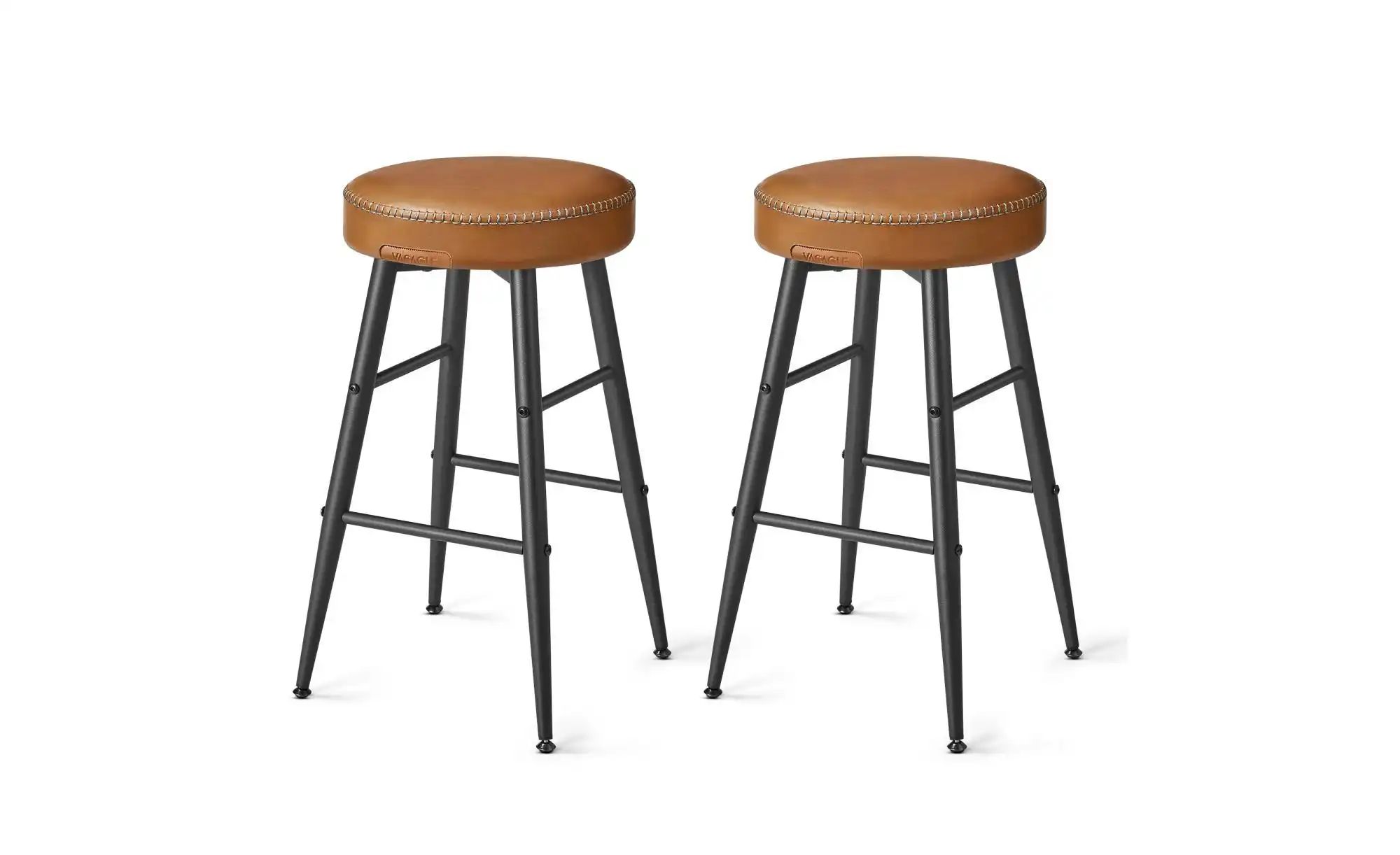 Barhocker 2er-Set   ¦ braun ¦ Maße (cm): B: 49,5 H: 63 Polstermöbel > Hocke günstig online kaufen