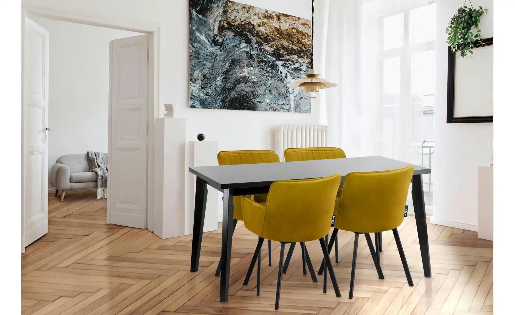 KONSIMO Esstisch   ¦ schwarz ¦ Maße (cm): B: 80 H: 76,5 Tische > Esstische günstig online kaufen
