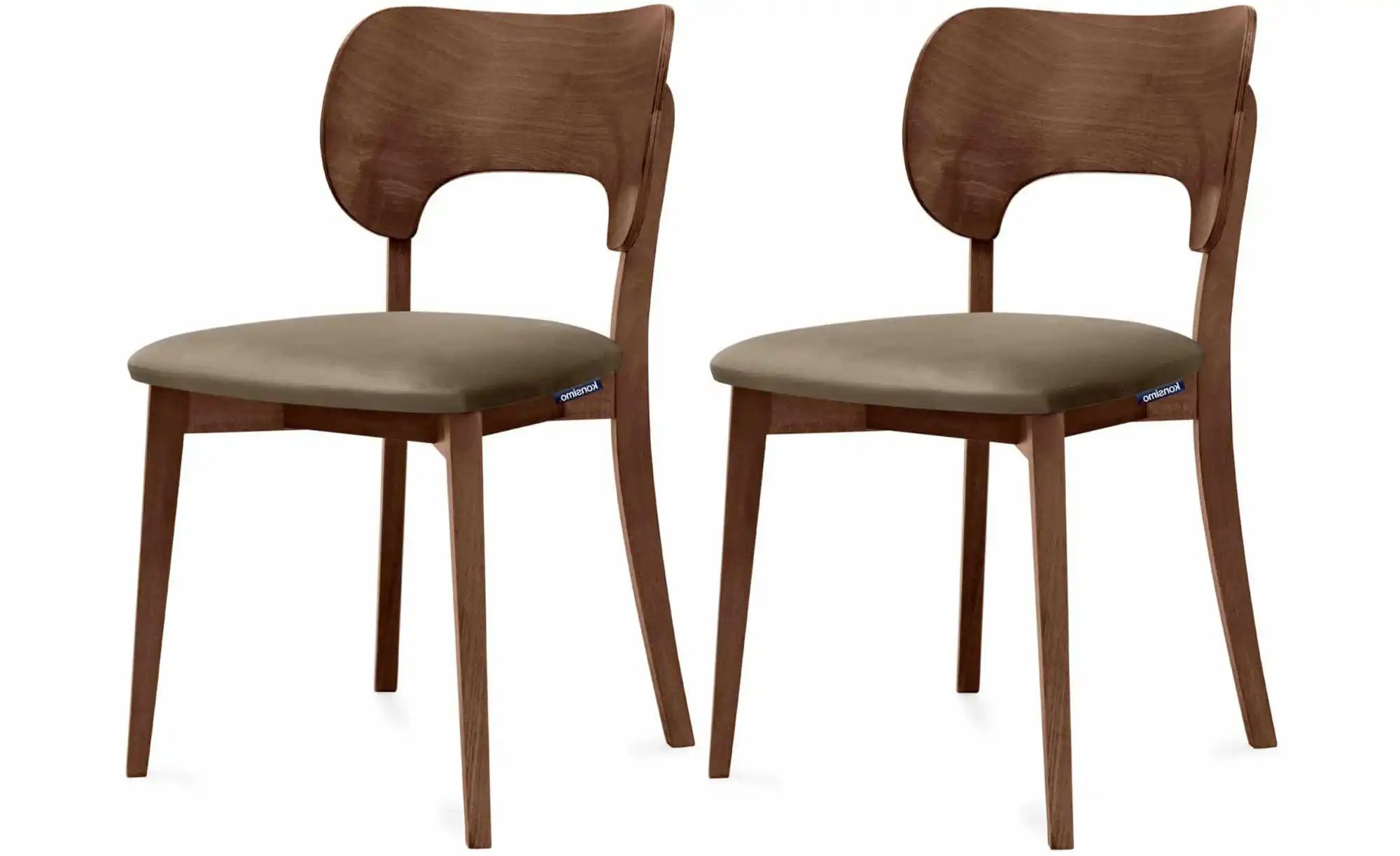 KONSIMO Holzstuhl 2er-Set   ¦ beige ¦ Maße (cm): B: 47 H: 80,5 Stühle > Pol günstig online kaufen