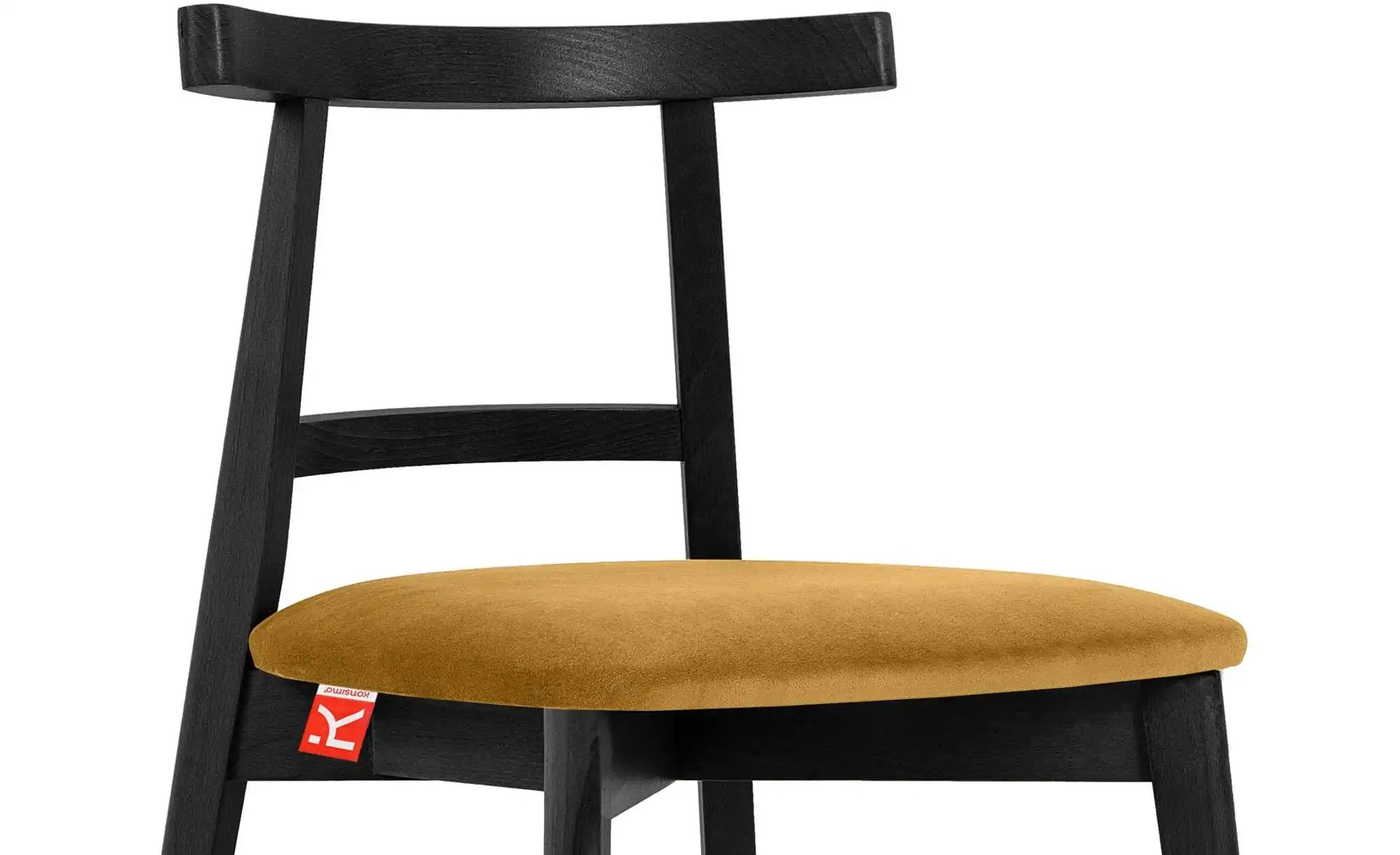 KONSIMO Holzstuhl 2er-Set   ¦ gelb ¦ Maße (cm): B: 47 H: 76 Stühle > Polste günstig online kaufen