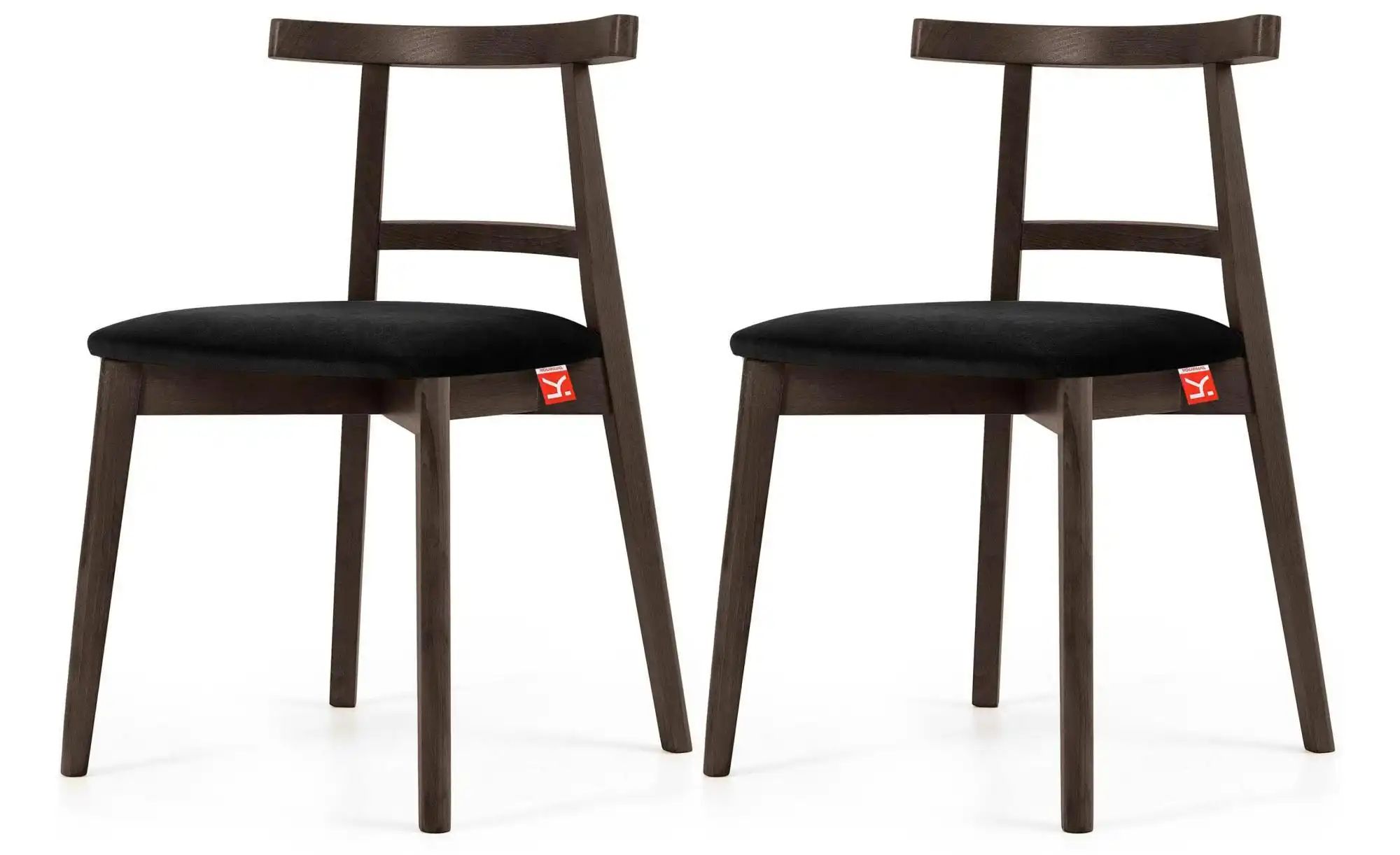 KONSIMO Holzstuhl 2er-Set   ¦ schwarz ¦ Maße (cm): B: 47 H: 76 Stühle > Pol günstig online kaufen